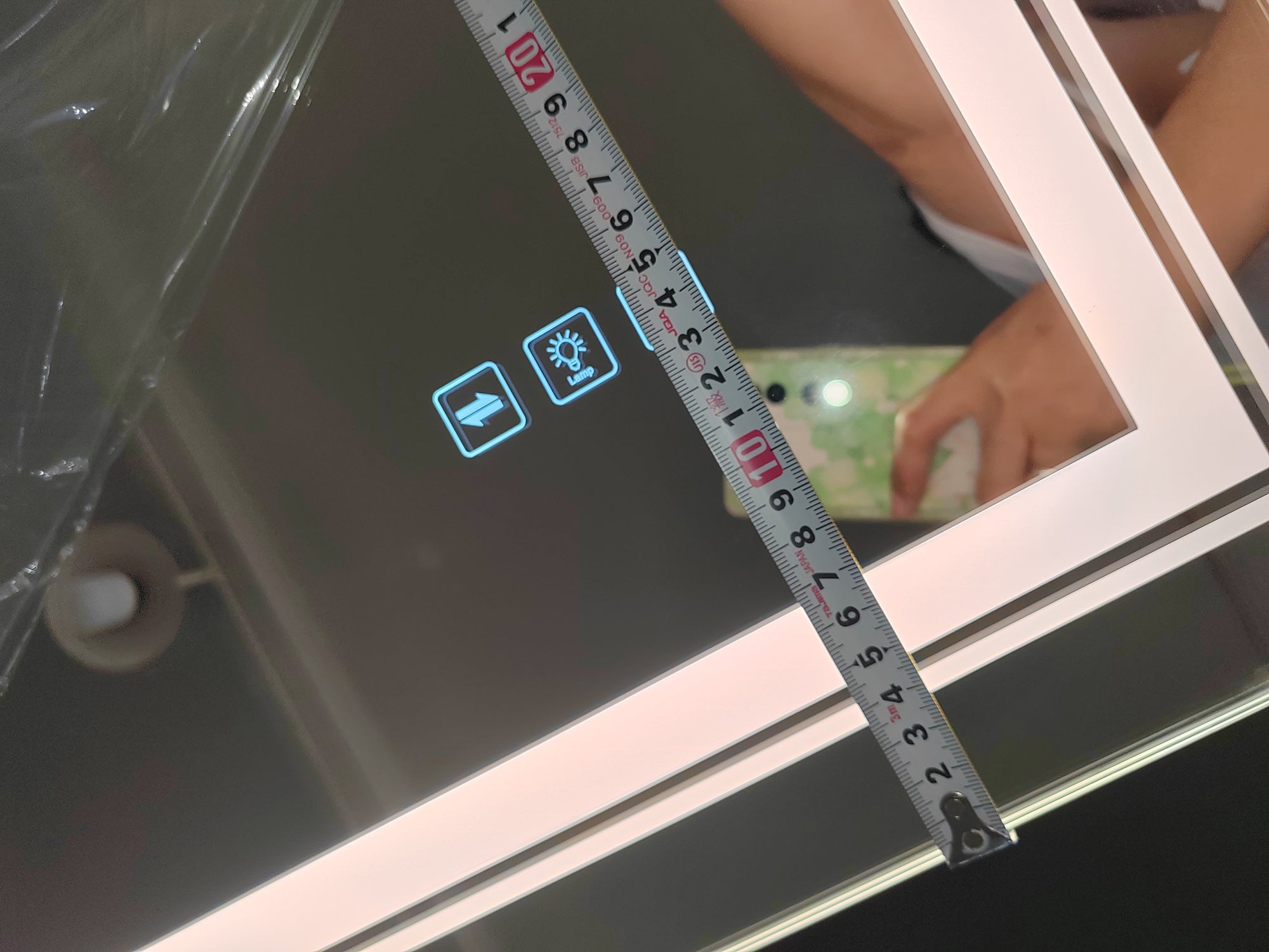 Rectangular Frameless LED Anti-Fog Wall-Mounted Bathroom Vanity Mirror