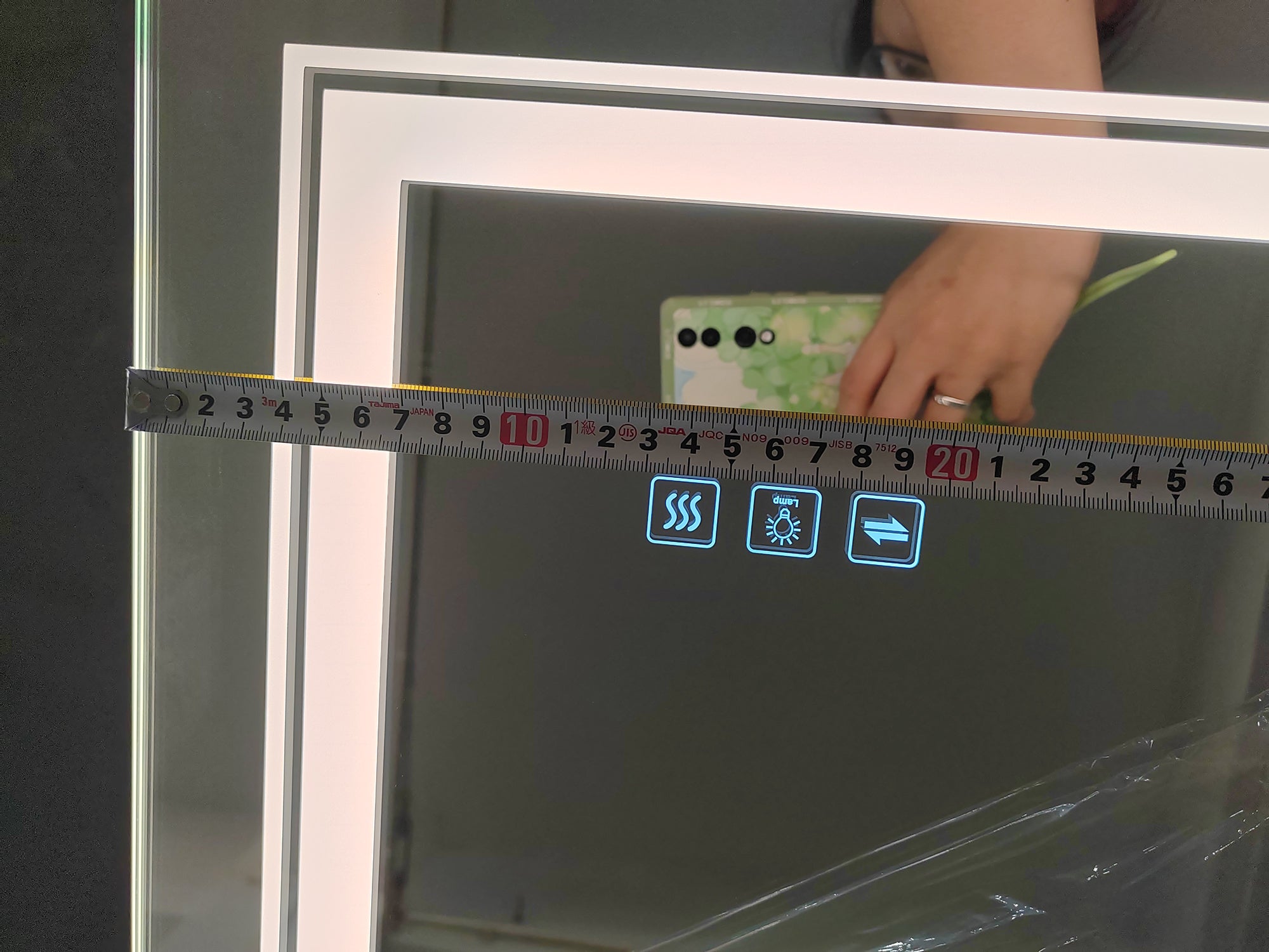 Rectangular Frameless LED Anti-Fog Wall-Mounted Bathroom Vanity Mirror