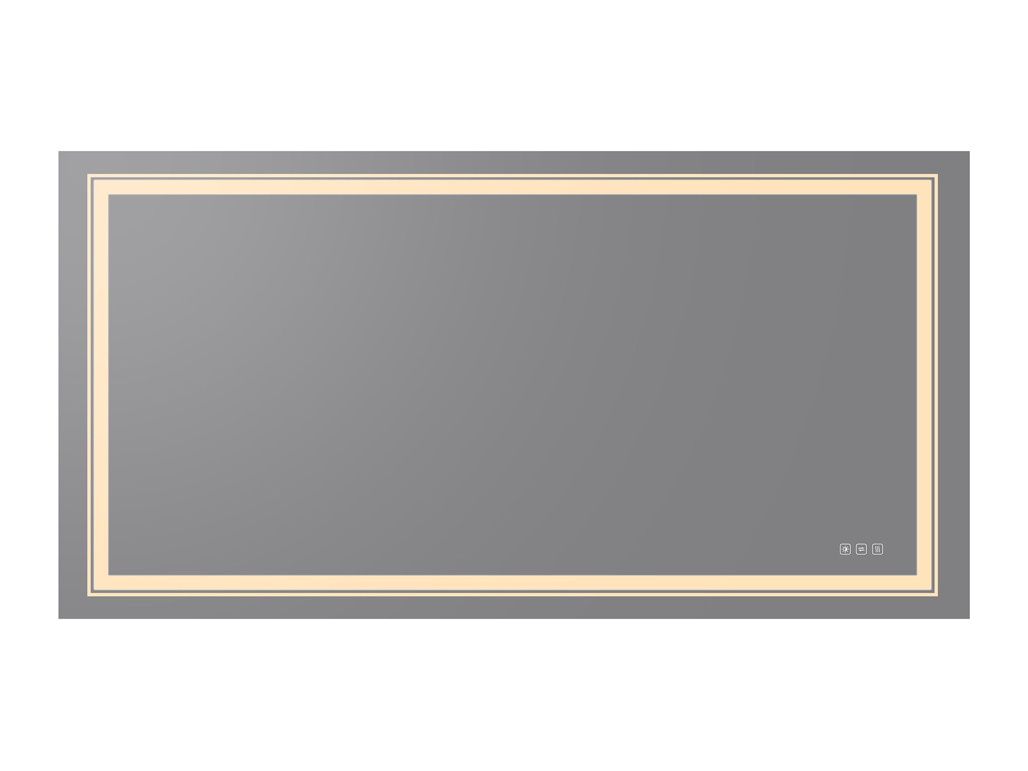 Rectangular Frameless LED Anti-Fog Wall-Mounted Bathroom Vanity Mirror