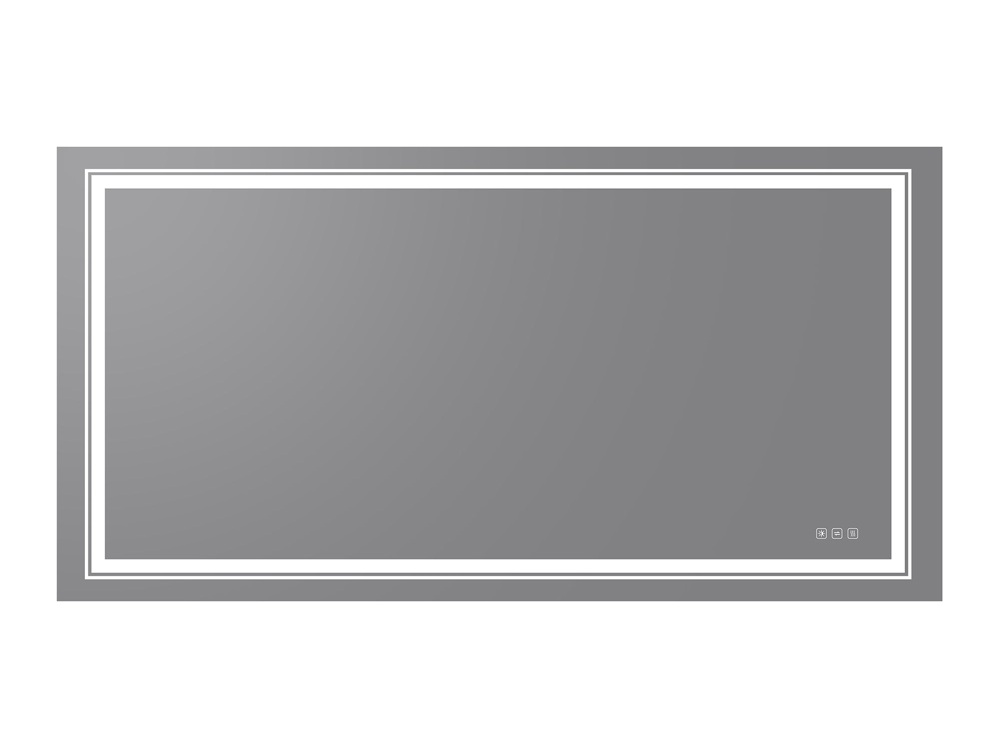 Rectangular Frameless LED Anti-Fog Wall-Mounted Bathroom Vanity Mirror