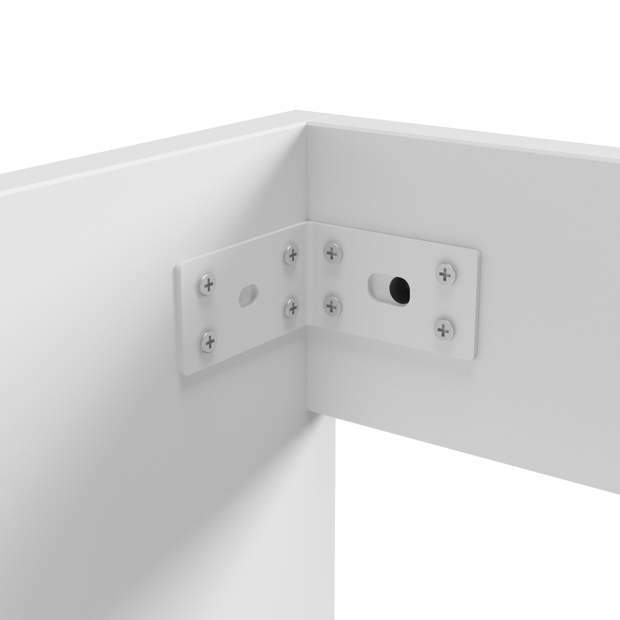 Solid Wood Wall-Mounted Bathroom Vanity Set in White with Integrated Ceramic Sink