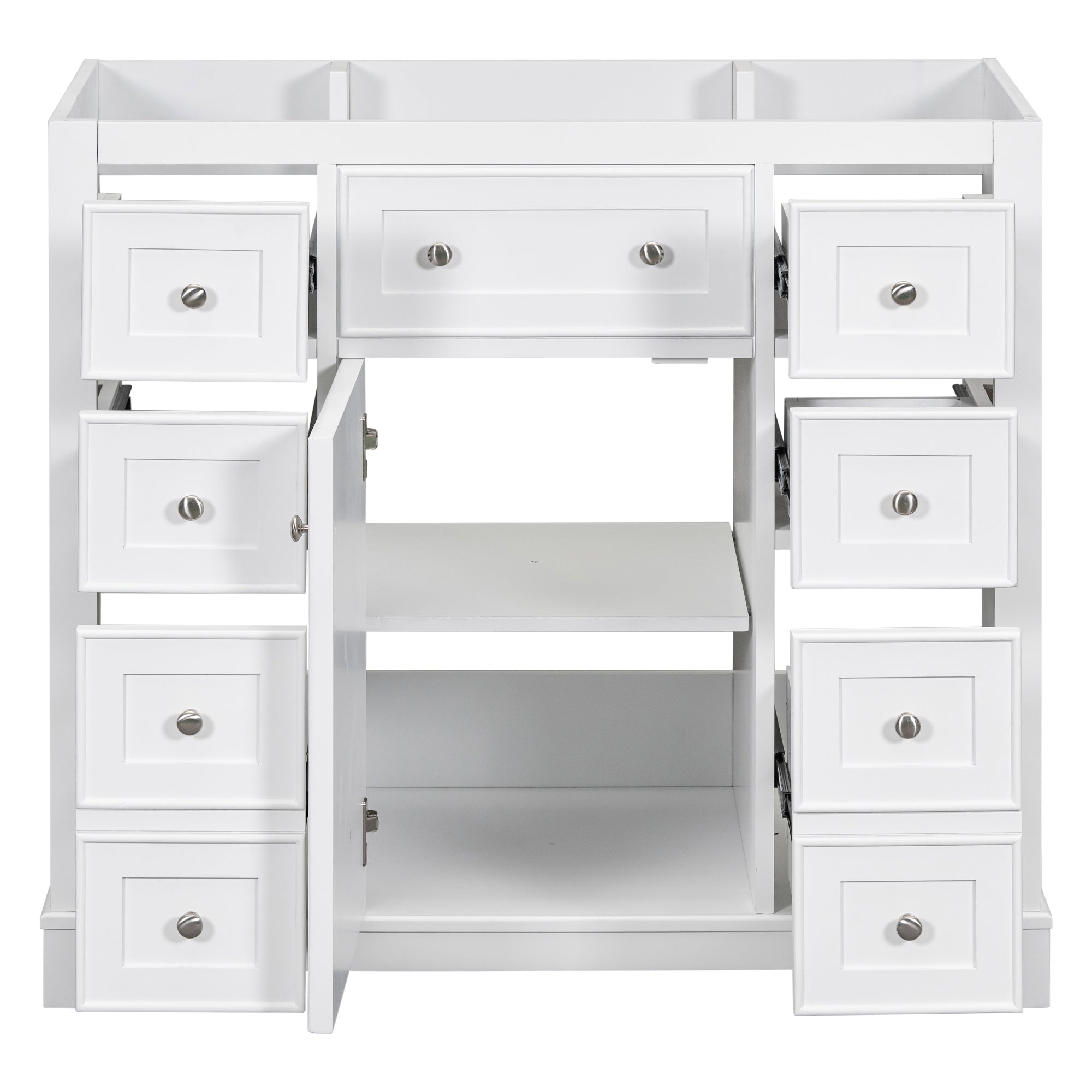 36 in. The Freestanding Bath Vanity Cabinet without Top in Whiite