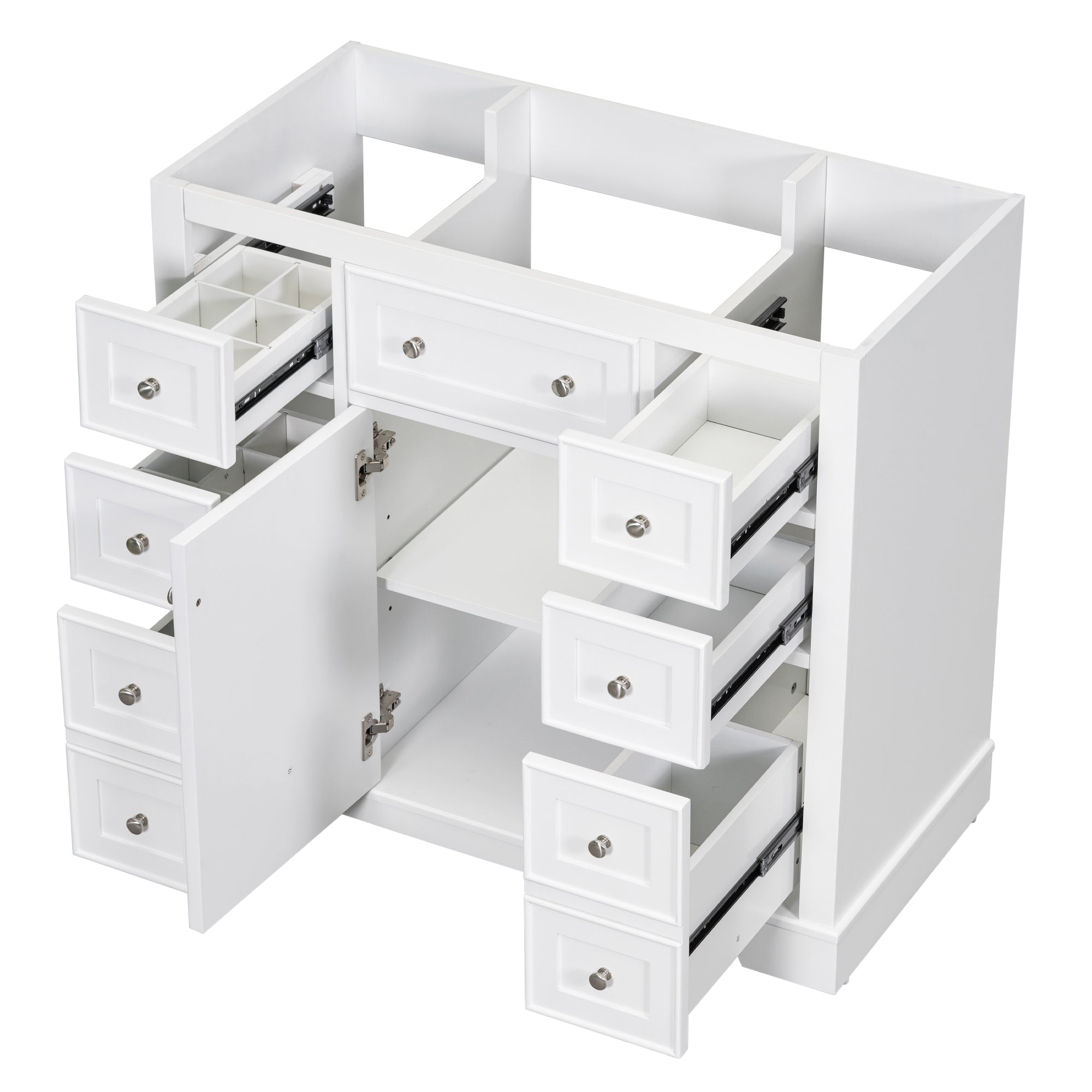 36 in. The Freestanding Bath Vanity Cabinet without Top in Whiite