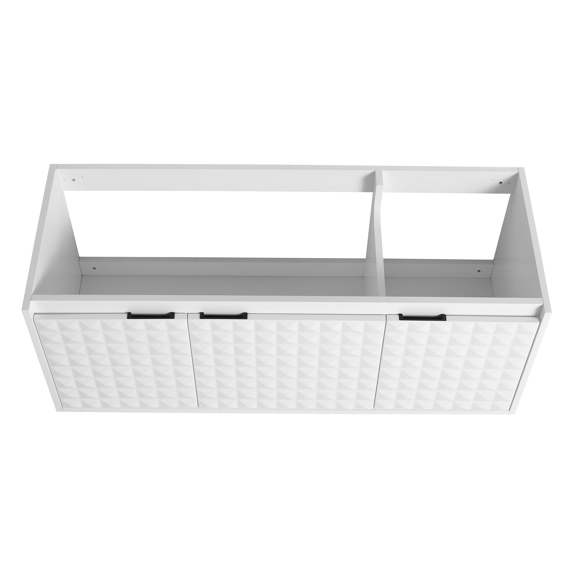 24/48 inch   Wall Mounted Bathroom Vanity Set in White with Integrated Ceramic Sink
