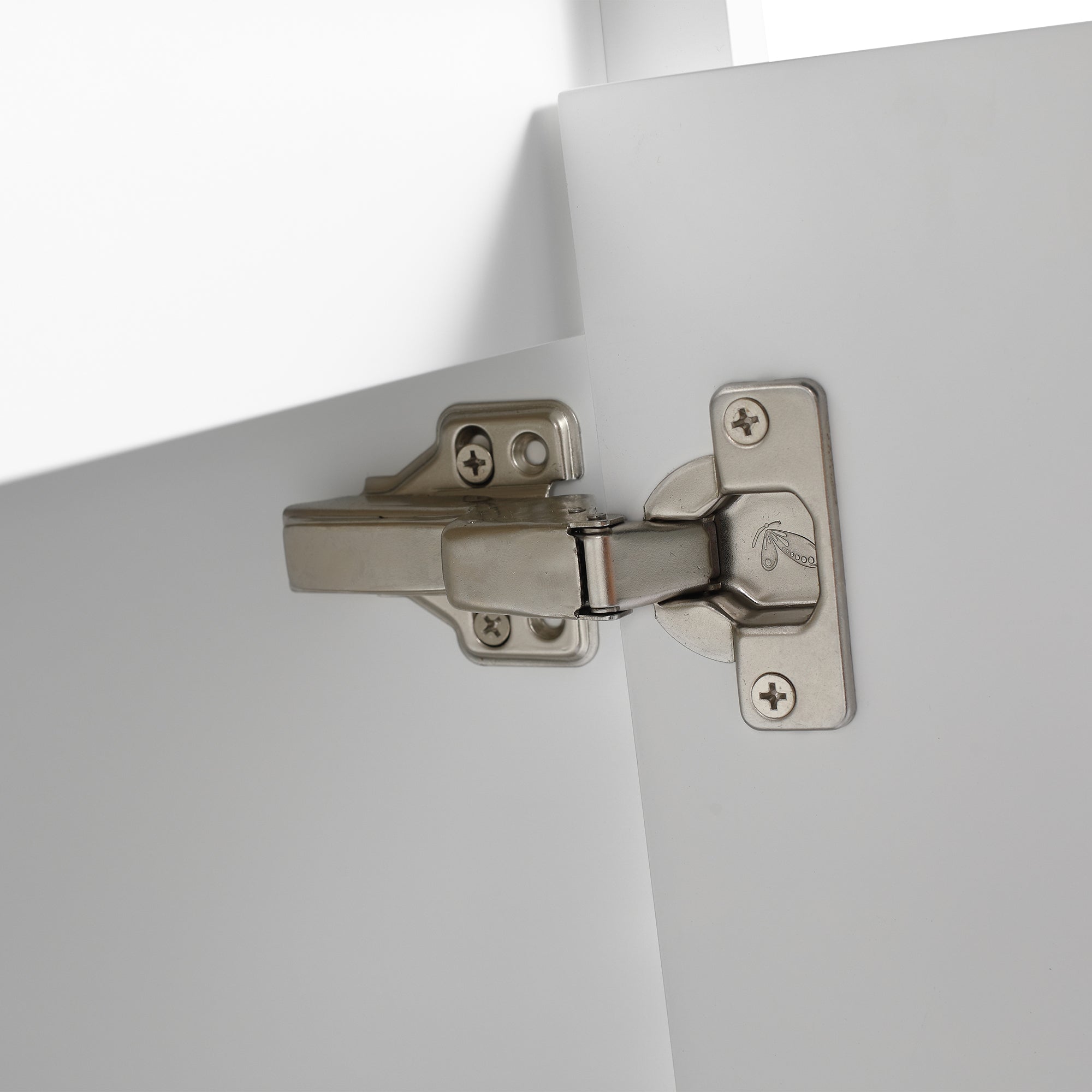 24/48 inch   Wall Mounted Bathroom Vanity Set in White with Integrated Ceramic Sink