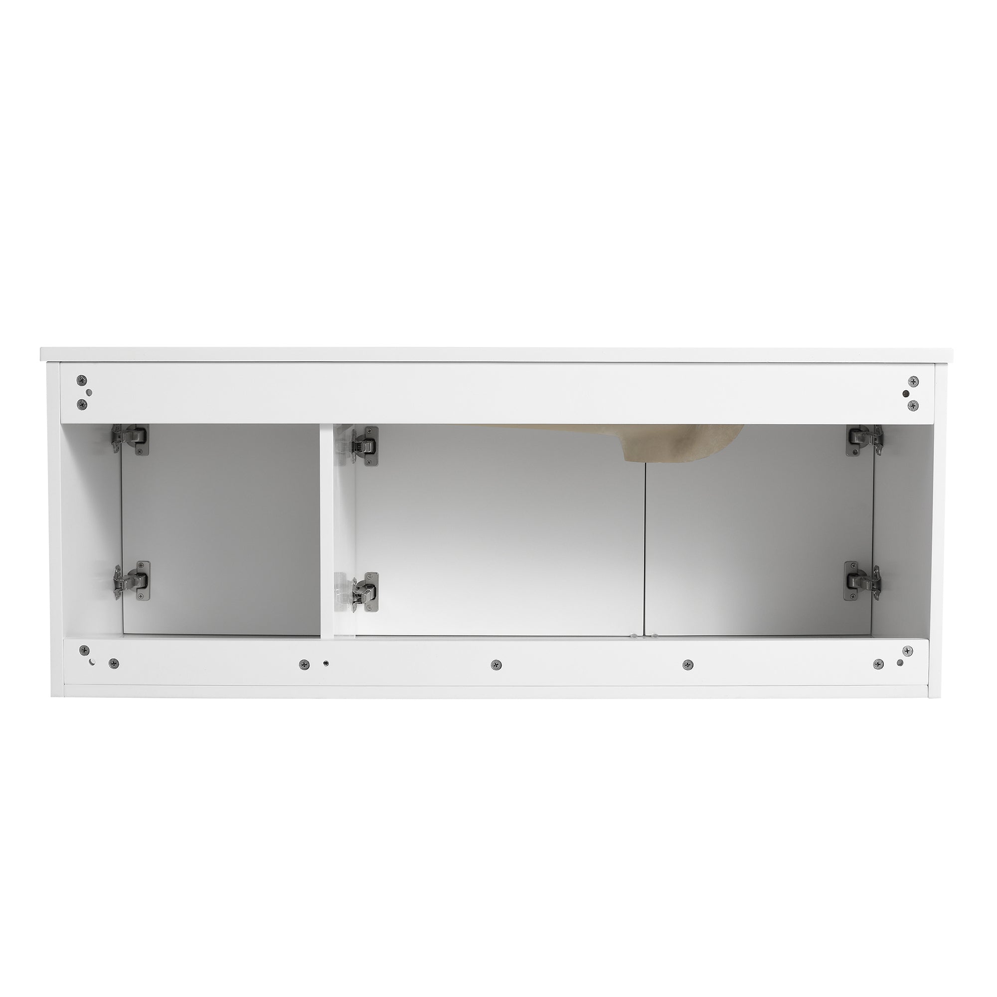 24/48 inch   Wall Mounted Bathroom Vanity Set in White with Integrated Ceramic Sink