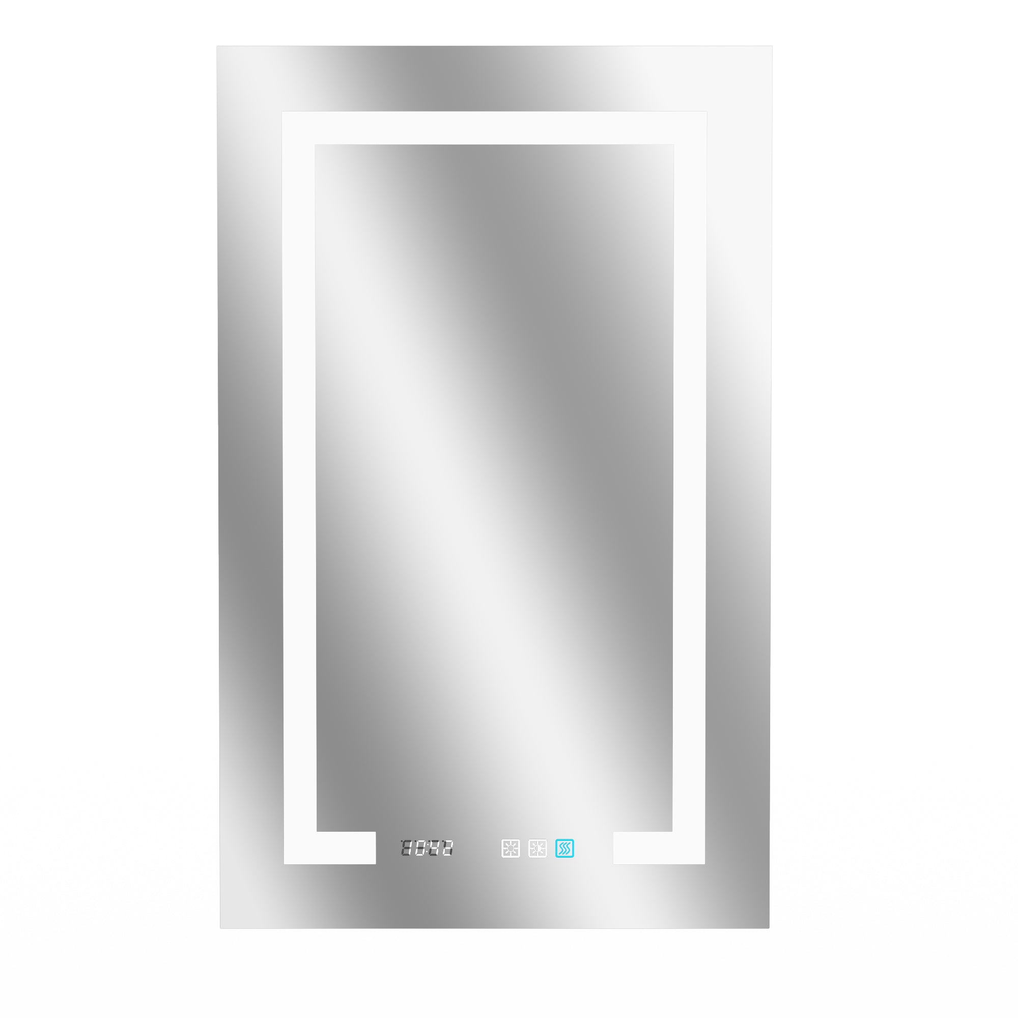 2Aluminum Surface/Recessed Mount Medicine Cabinet with Mirror, Outlet and Lights