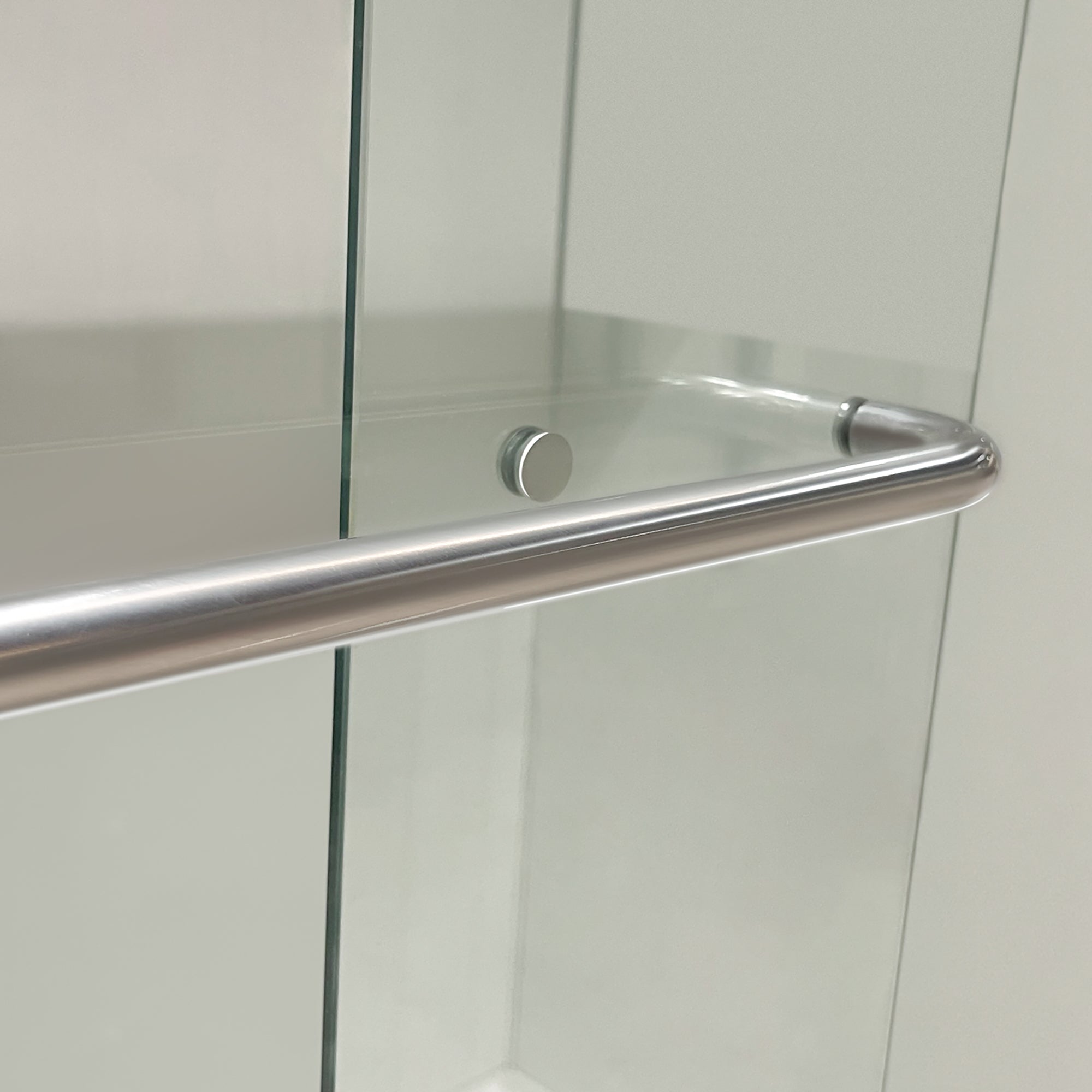 34 in. W X 72 in. H Semi-Frameless Pivot Shower Door in Matte Black with Clear Glass