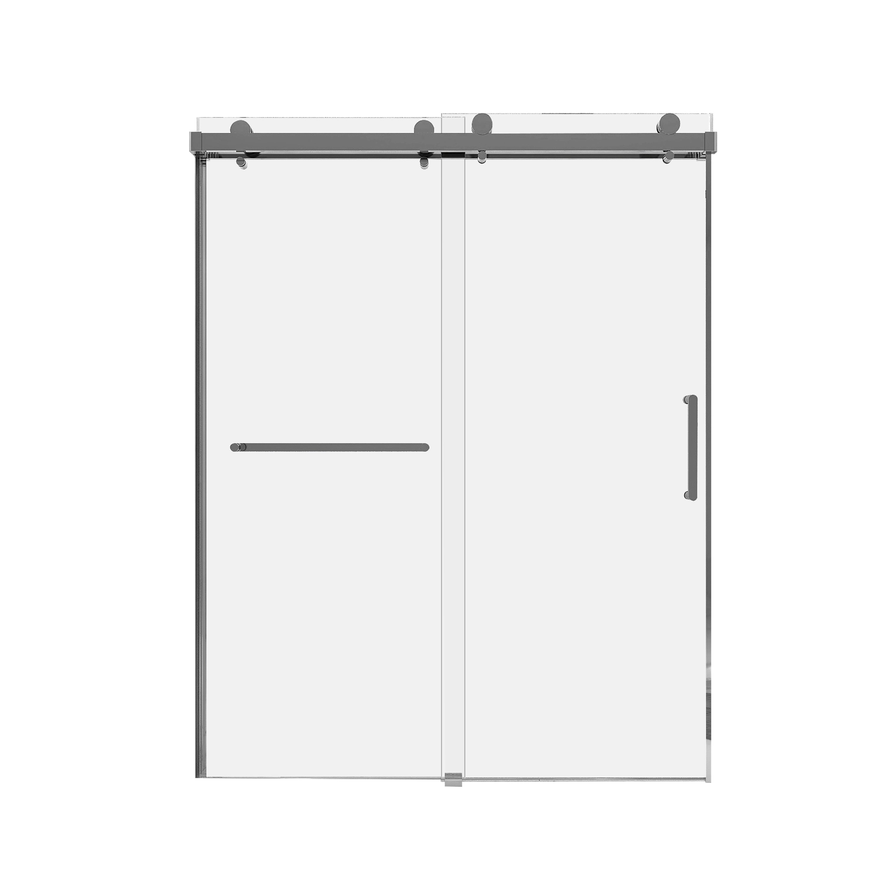 Sliding Frameless Shower Door with Tempered Glass