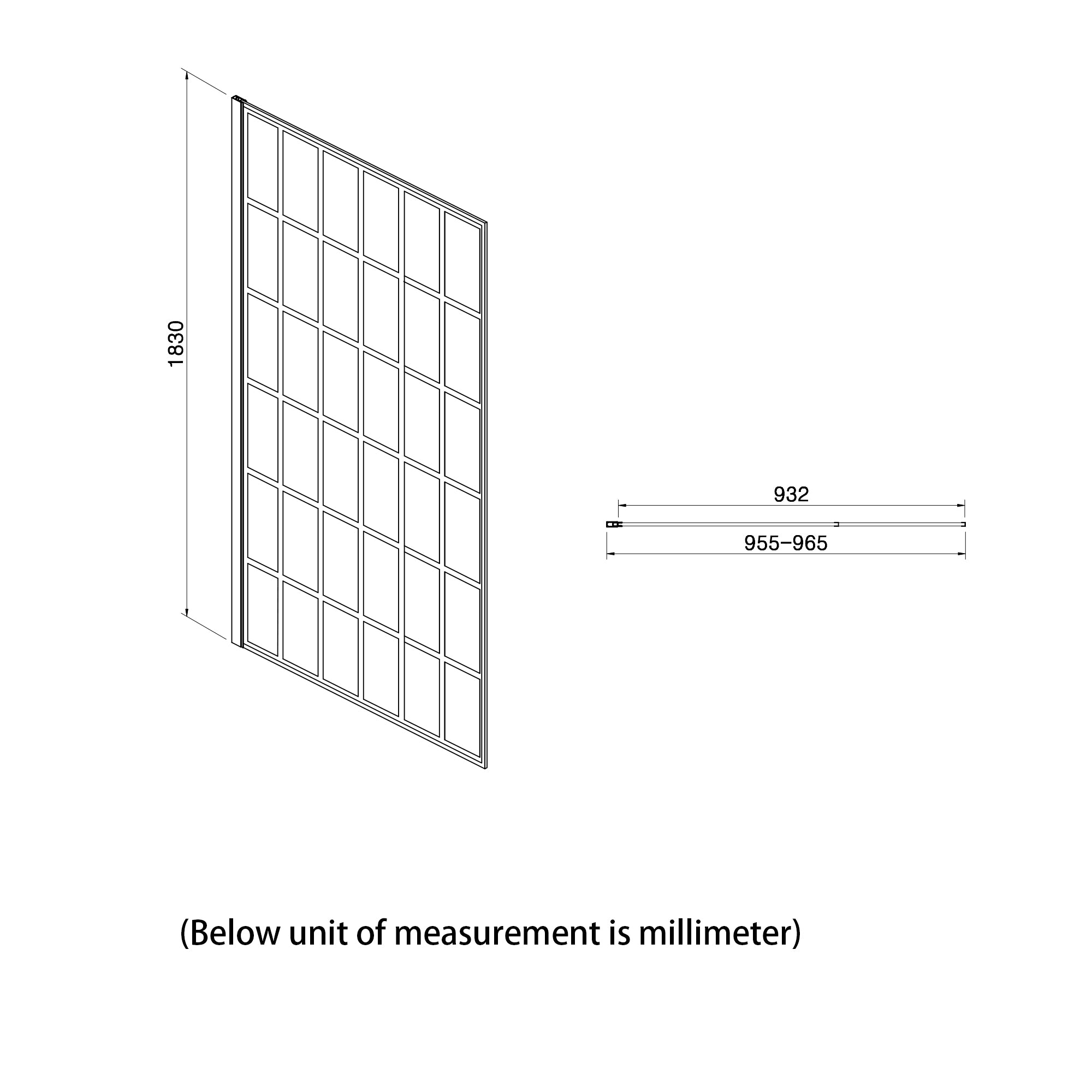 48 in. W x 76 in. H Semi-Frameless Shower Doors Double Sliding