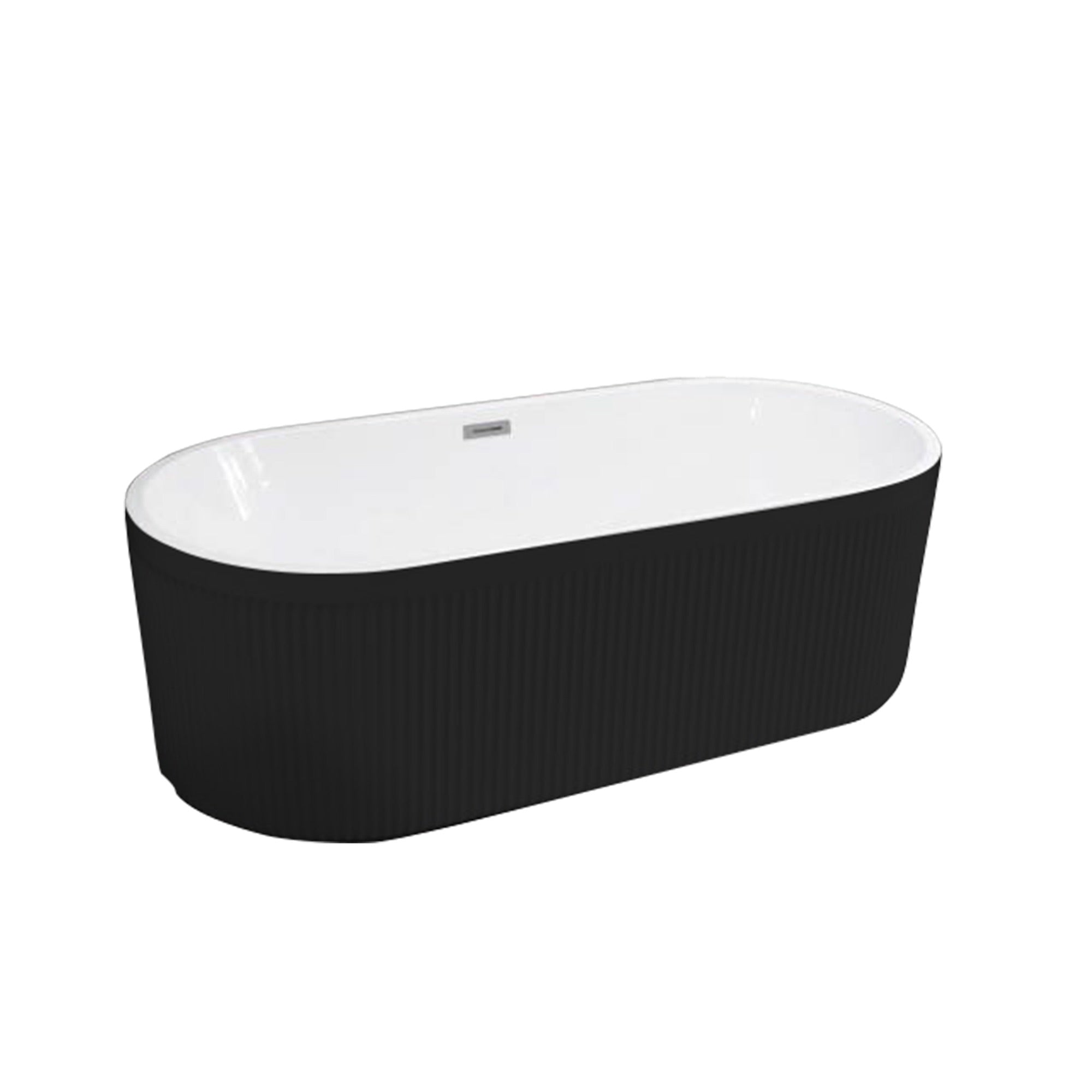 59 in. Acrylic Freestanding Flatbottom Soaking Bathtub