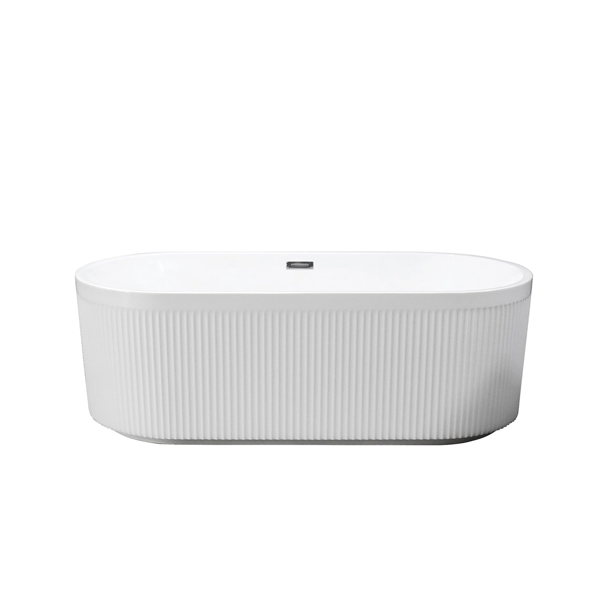 59 in. Acrylic Freestanding Flatbottom Soaking Bathtub