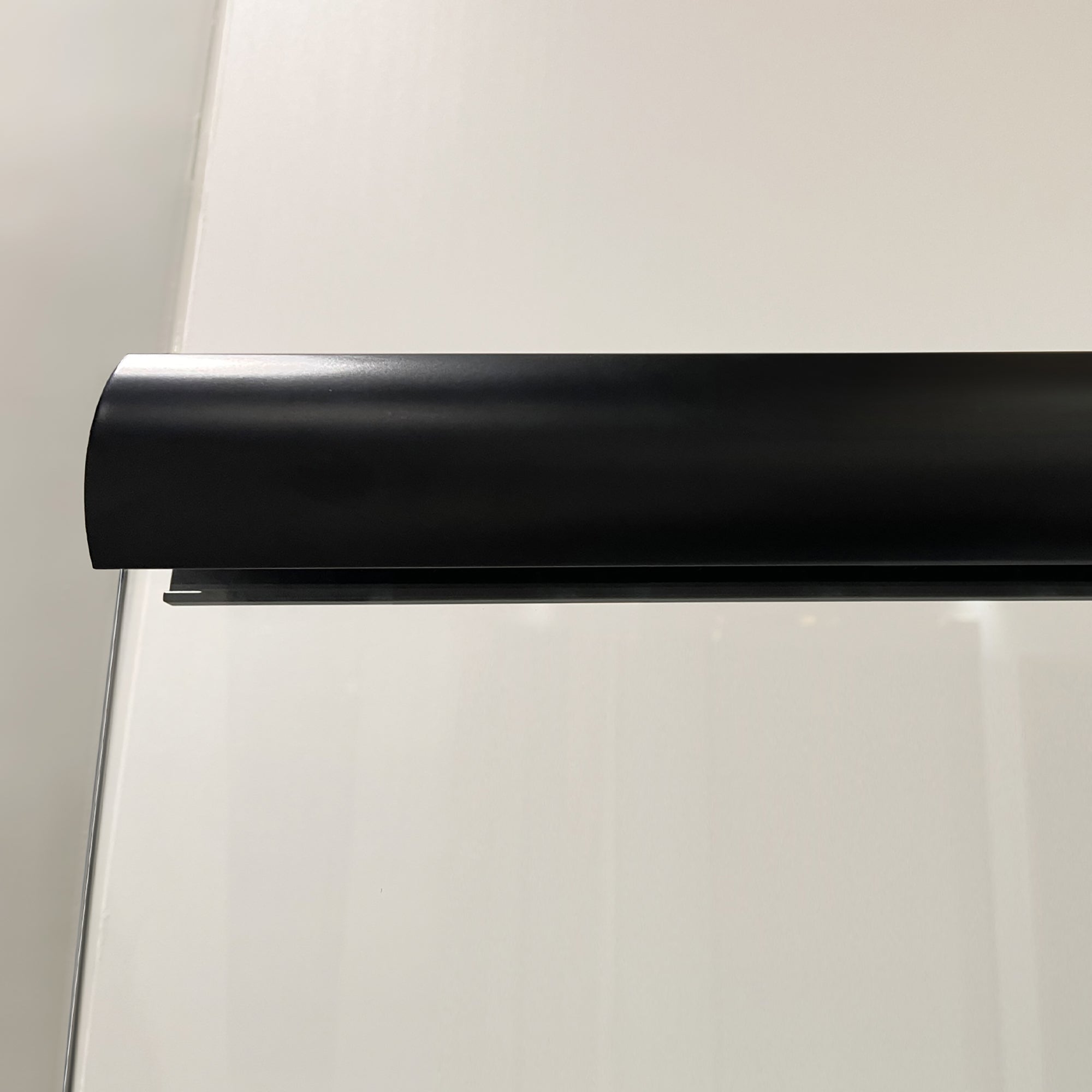 34 in. W X 72 in. H Semi-Frameless Pivot Shower Door in Matte Black with Clear Glass
