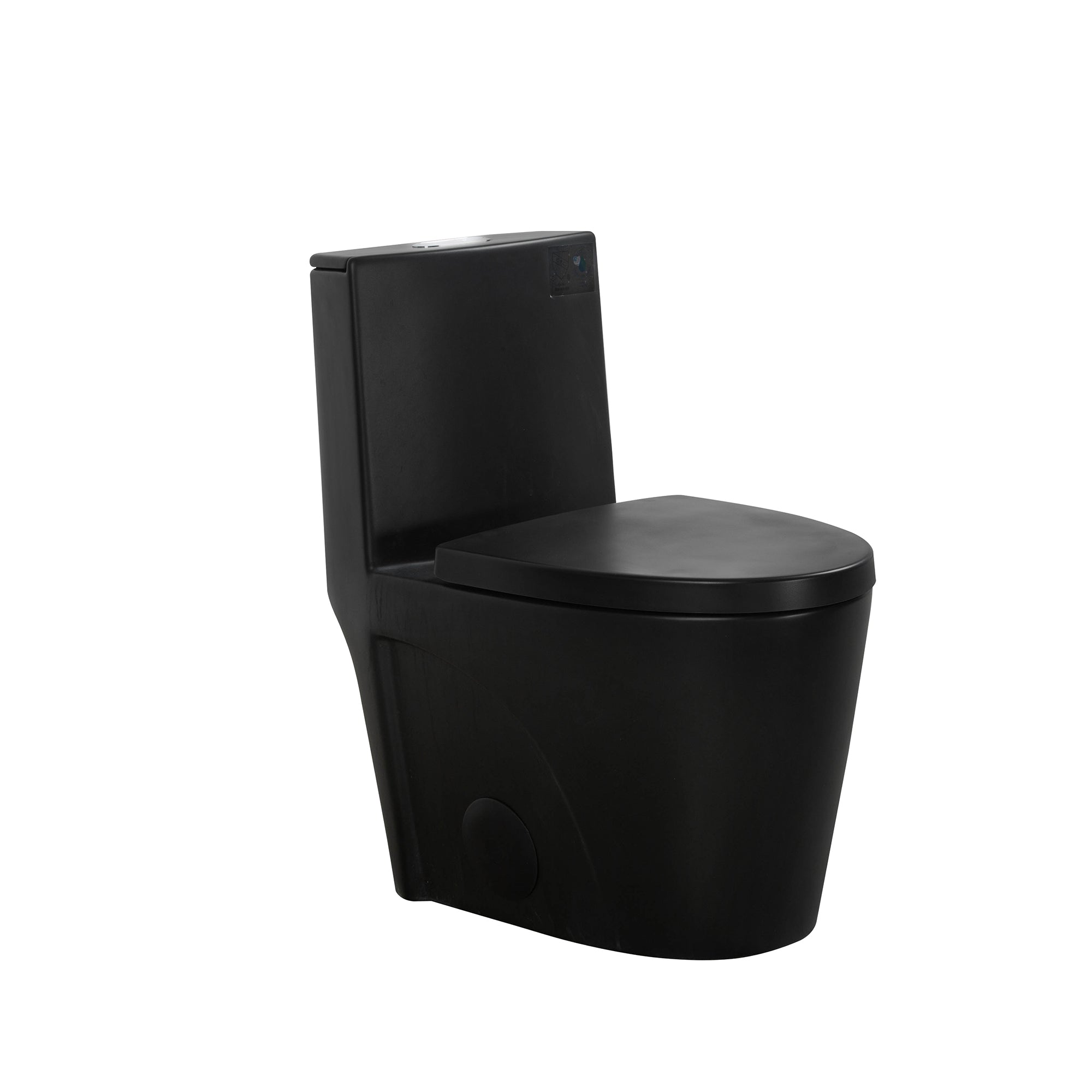 15 5/8 Inch One-piece 1.1/1.6 GPF Dual Flush Elongated Toilet with Soft-Close Seat