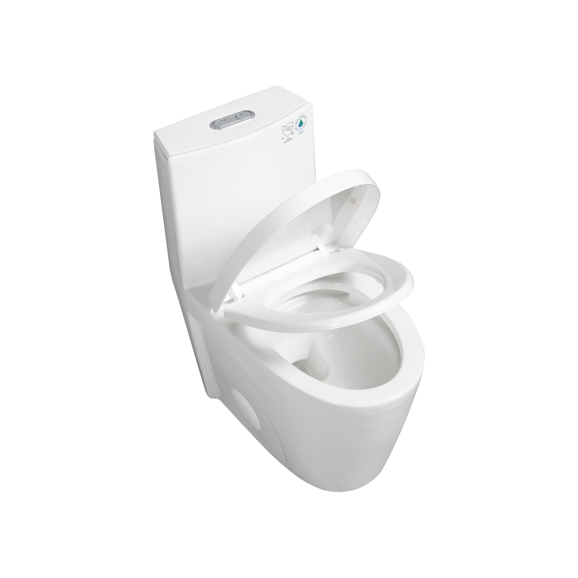 15 5/8 Inch One-piece 1.1/1.6 GPF Dual Flush Elongated Toilet with Soft-Close Seat