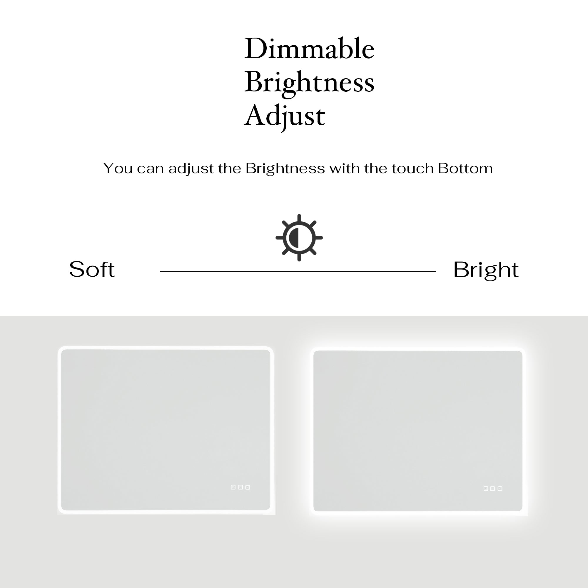 2836 Rectangular Wall-Mounted Dimmable LED Bathroom Vanity Mirror with Defogger and Bluetooth Music Speaker