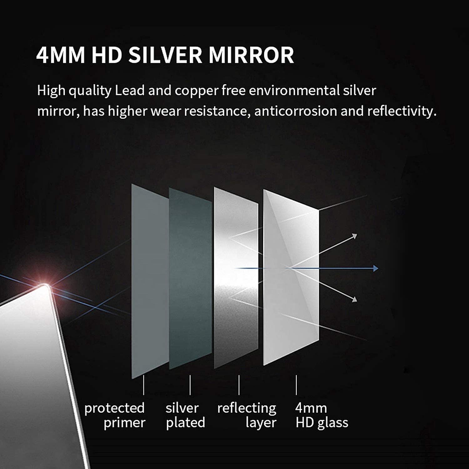 24 in.  x 32 in.  Black Framed Copper-free 3-Touch Switch Anti-Fog Dimmable LED Bathroom Vanity Mirror