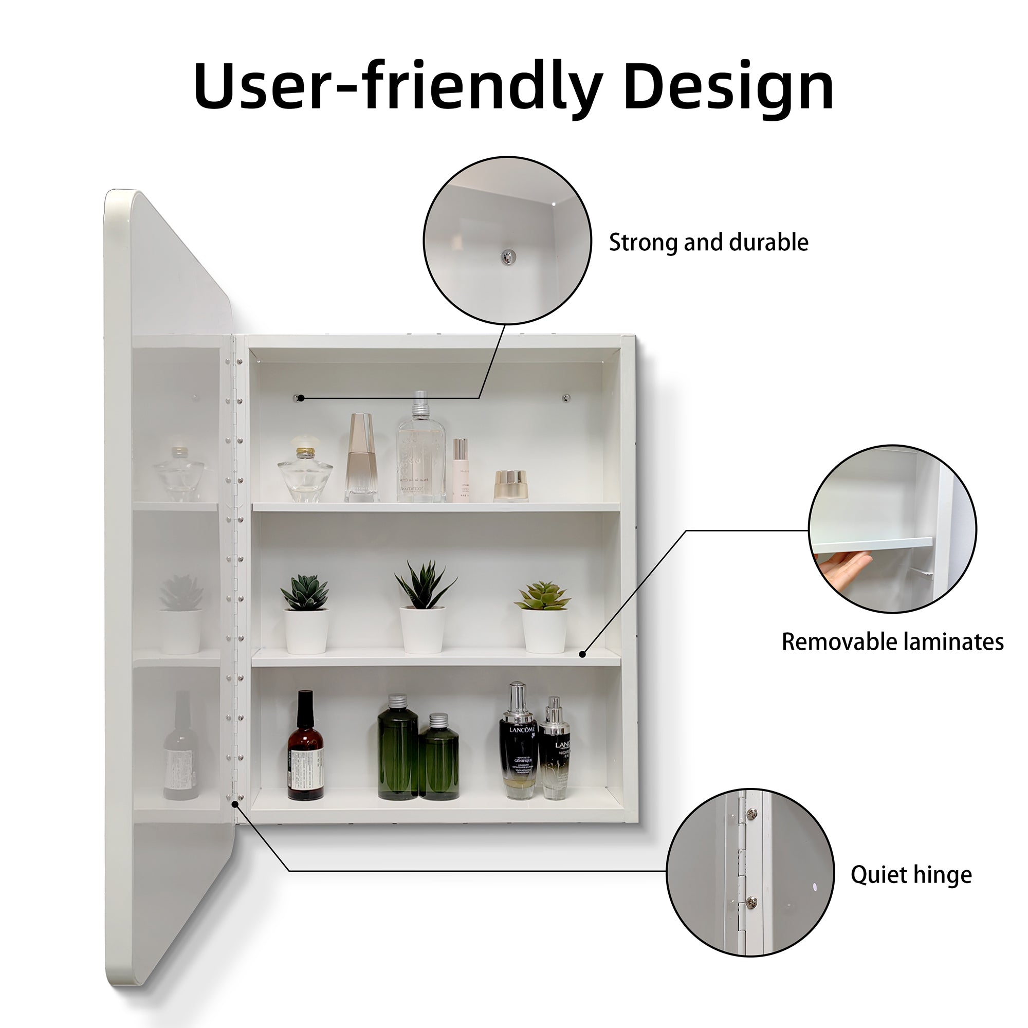 2432 Iron Surface/Recessed Mount Medicine Cabinet with Adjustable Shelves