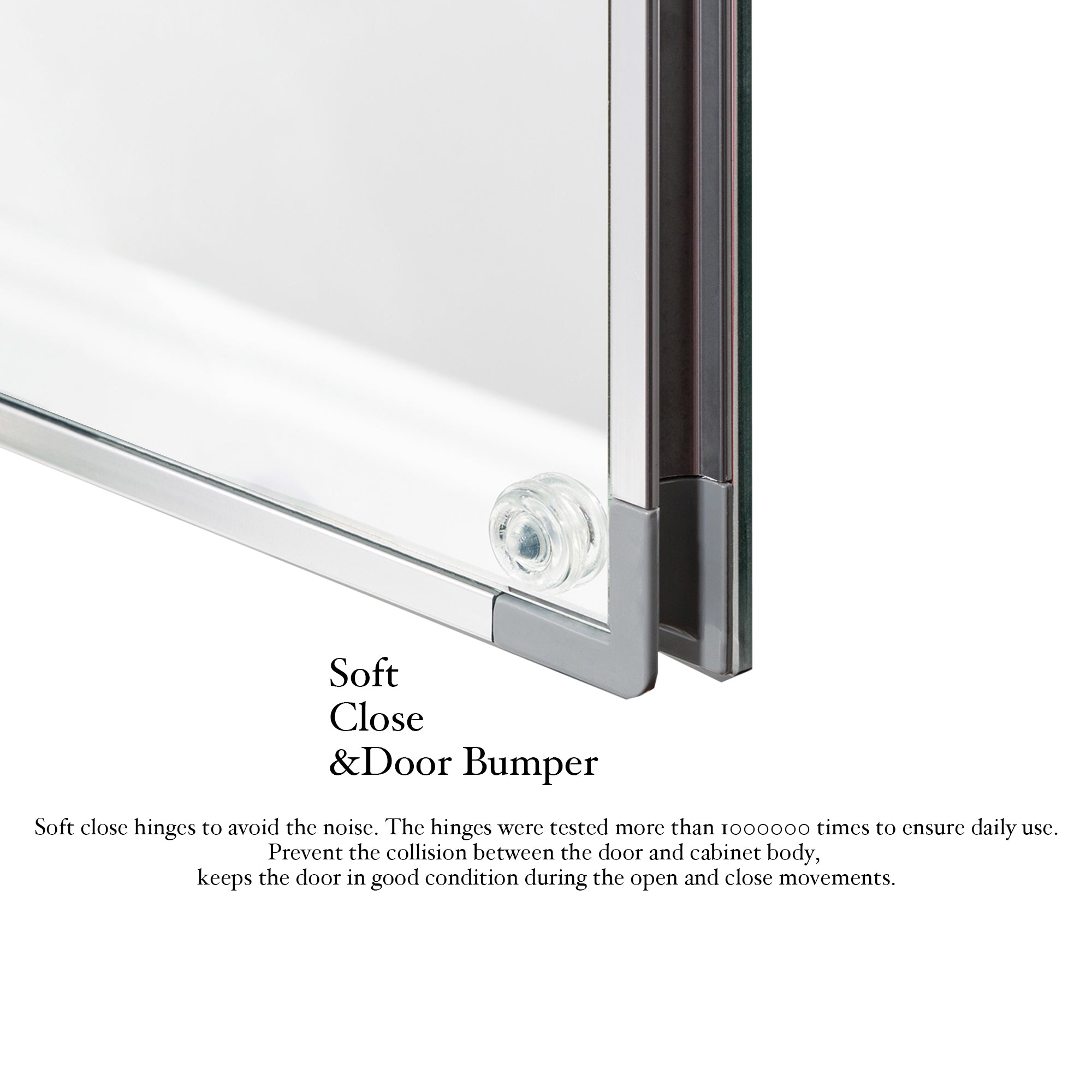 2026BRectangular Aluminum Recessed Mount/Surface Mount Medicine Cabinet with Mirror and Adjustable shelves
