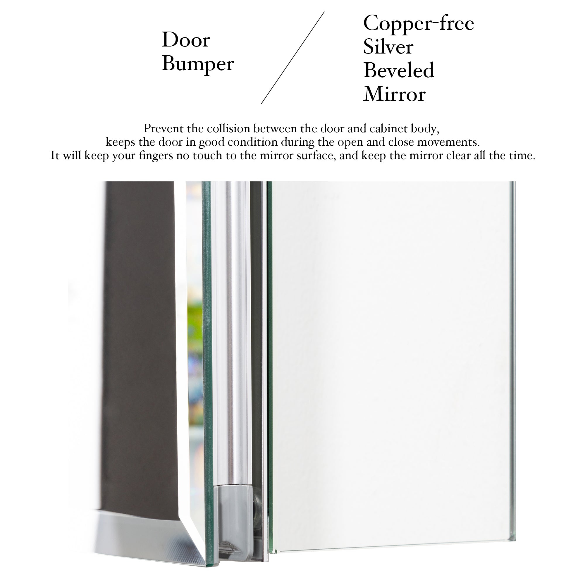 2026BRectangular Aluminum Recessed Mount/Surface Mount Medicine Cabinet with Mirror and Adjustable shelves
