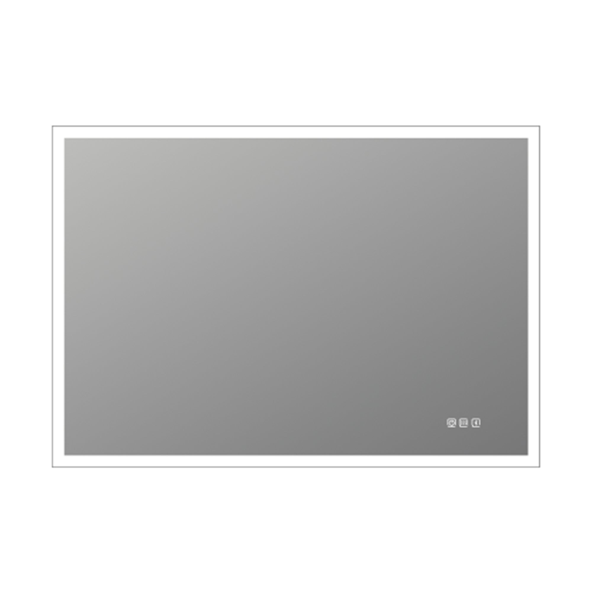24 in. W x 35 in. H Large Oval Frameless Wall-Mount Anti-Fog LED Light Bathroom Vanity Mirror