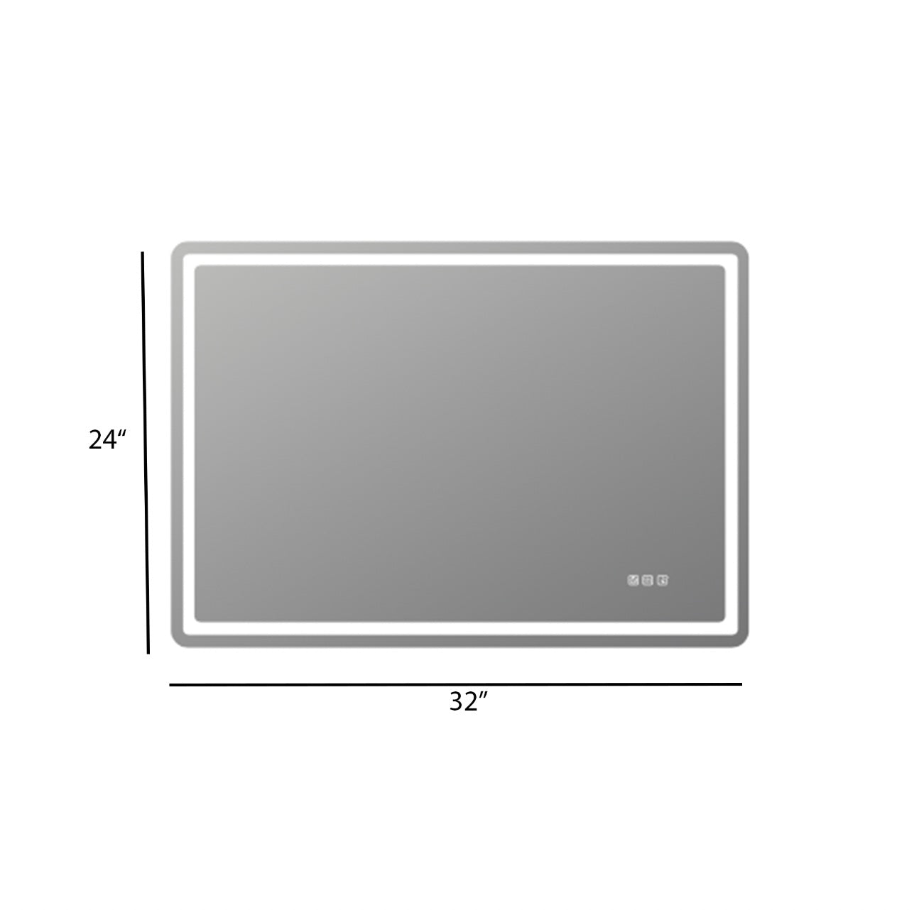 Rectangular Aluminum Framed Multi-functional Wall Mounted LED Bathroom Vanity Mirror
