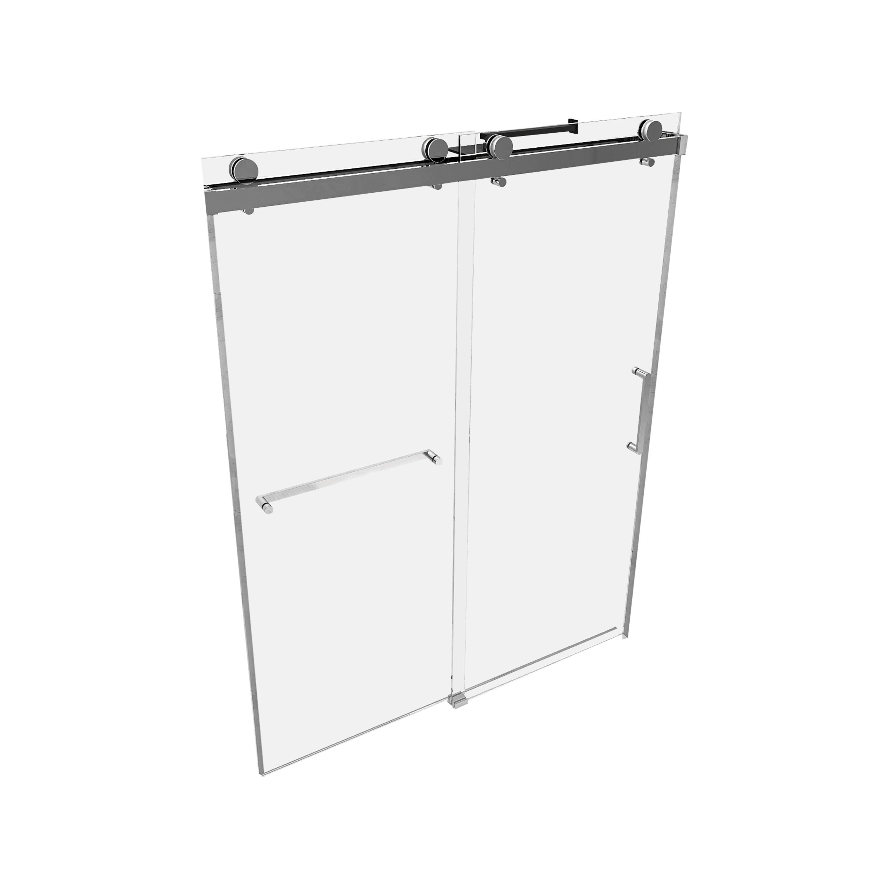 Sliding Frameless Shower Door with Tempered Glass