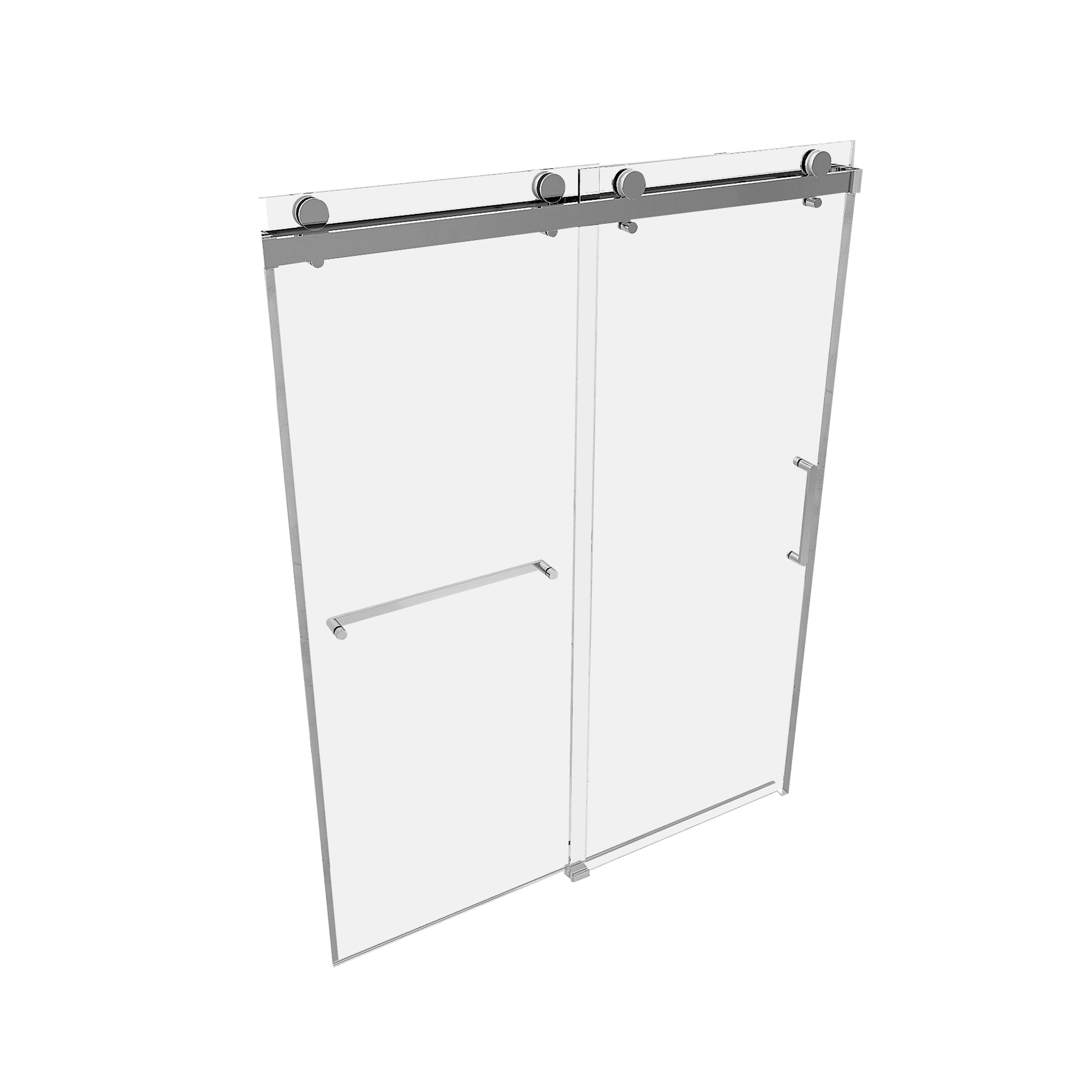 Sliding Frameless Shower Door with Tempered Glass