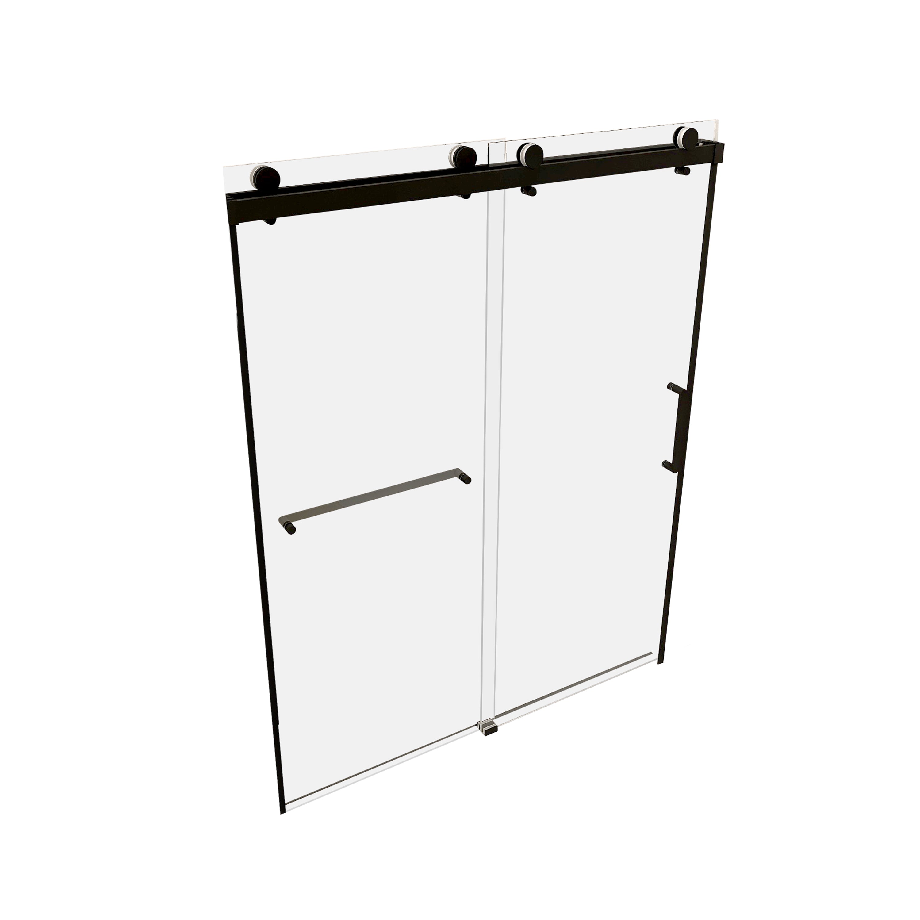 Sliding Frameless Shower Door with Tempered Glass