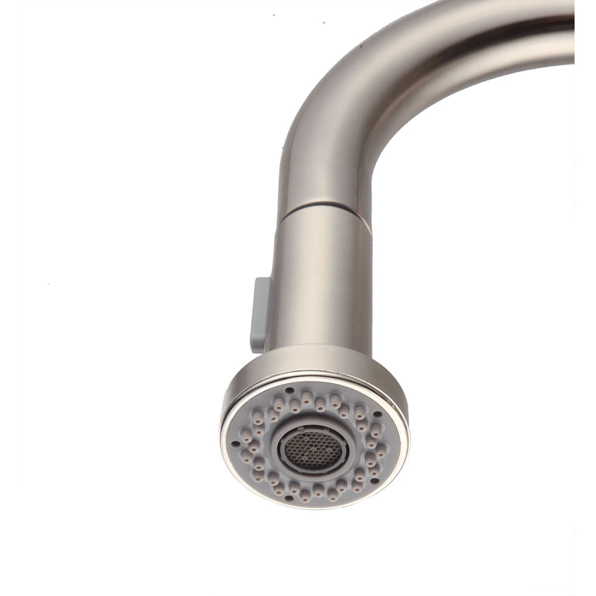 Single Handle Deck Mounted High Arc Pull Out Stainless Steel Kitchen Faucet
