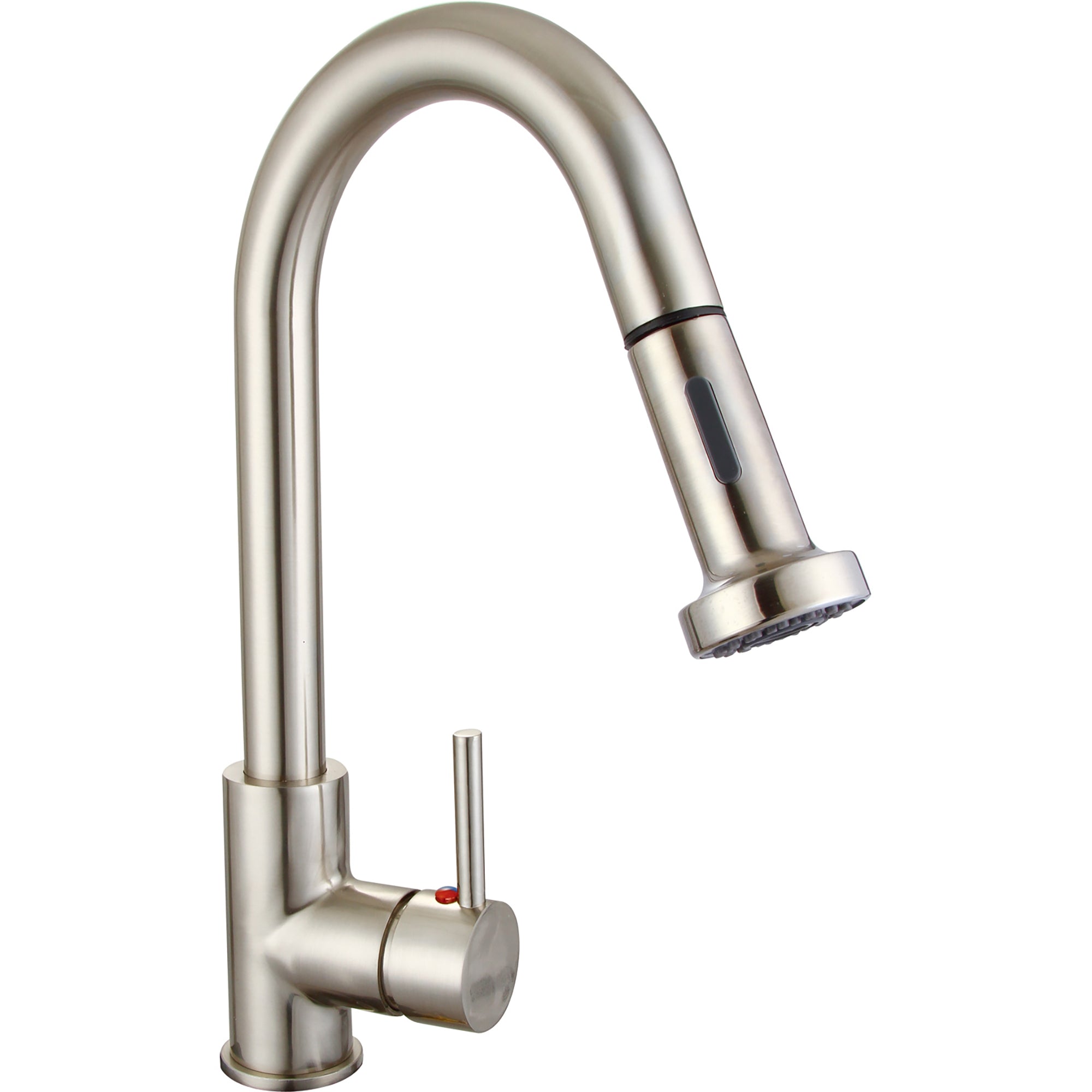 Single Handle Deck Mounted High Arc Pull Out Stainless Steel Kitchen Faucet