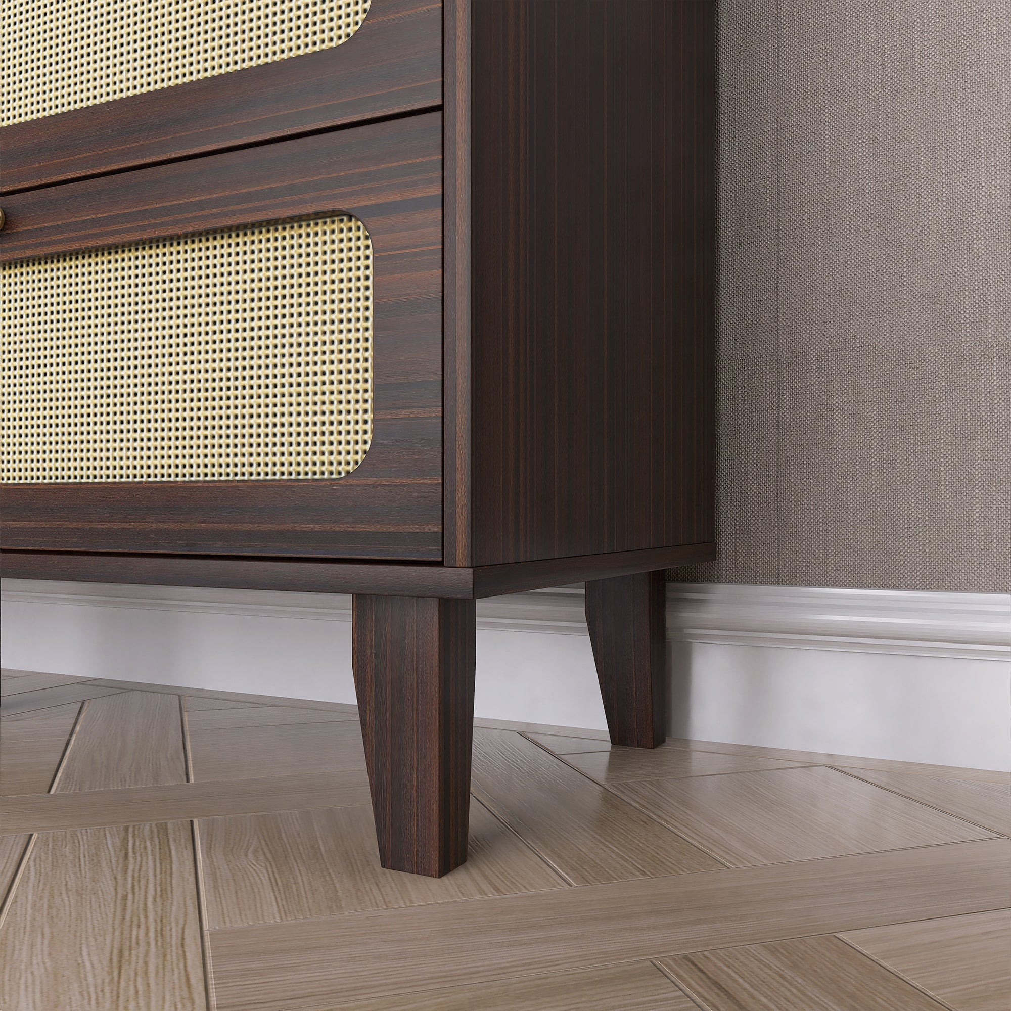52 Inches 6-Drawer MDF Double Dresser