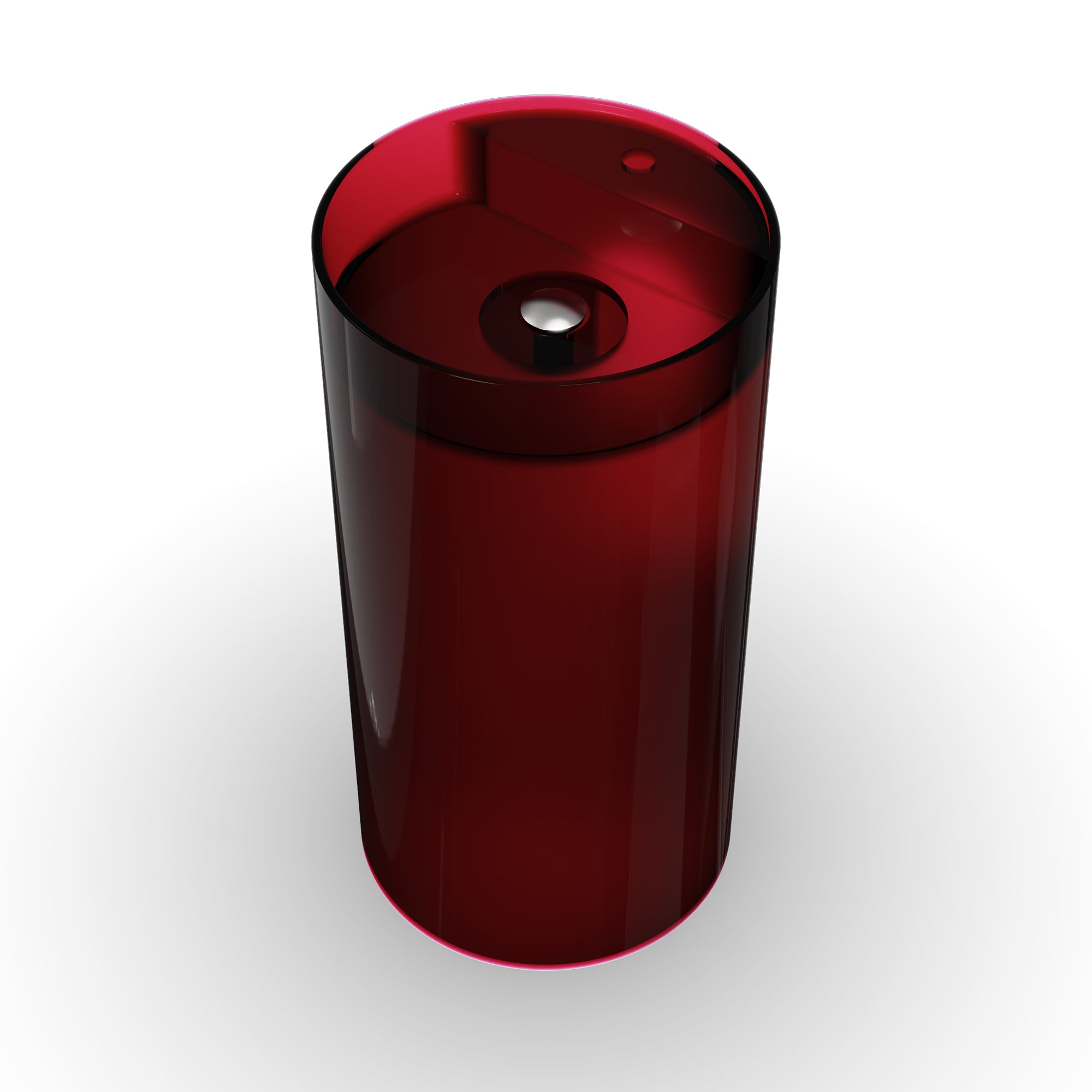 Wine Red Resin Column Bathroom Sink