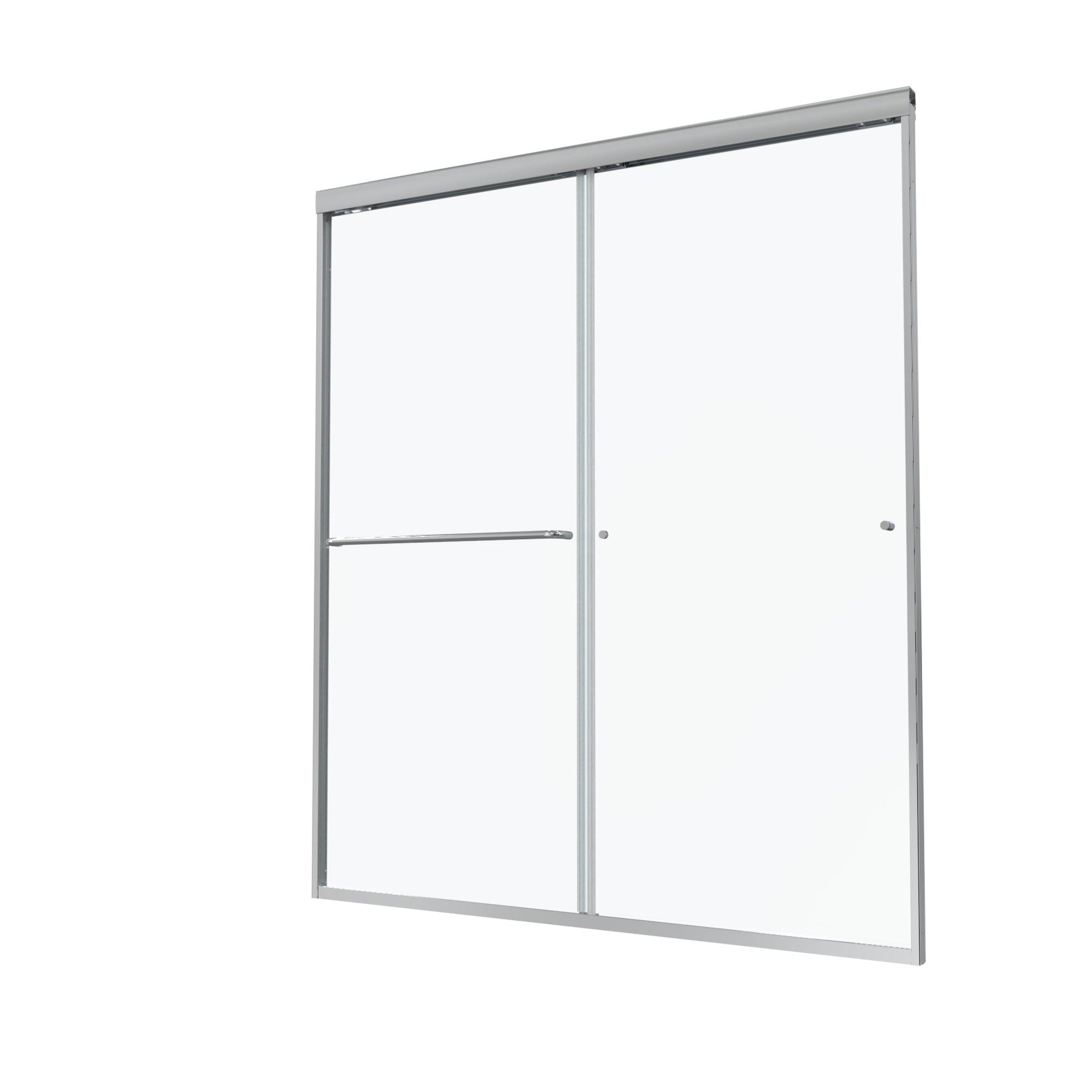 34 in. W X 72 in. H Semi-Frameless Pivot Shower Door in Matte Black with Clear Glass