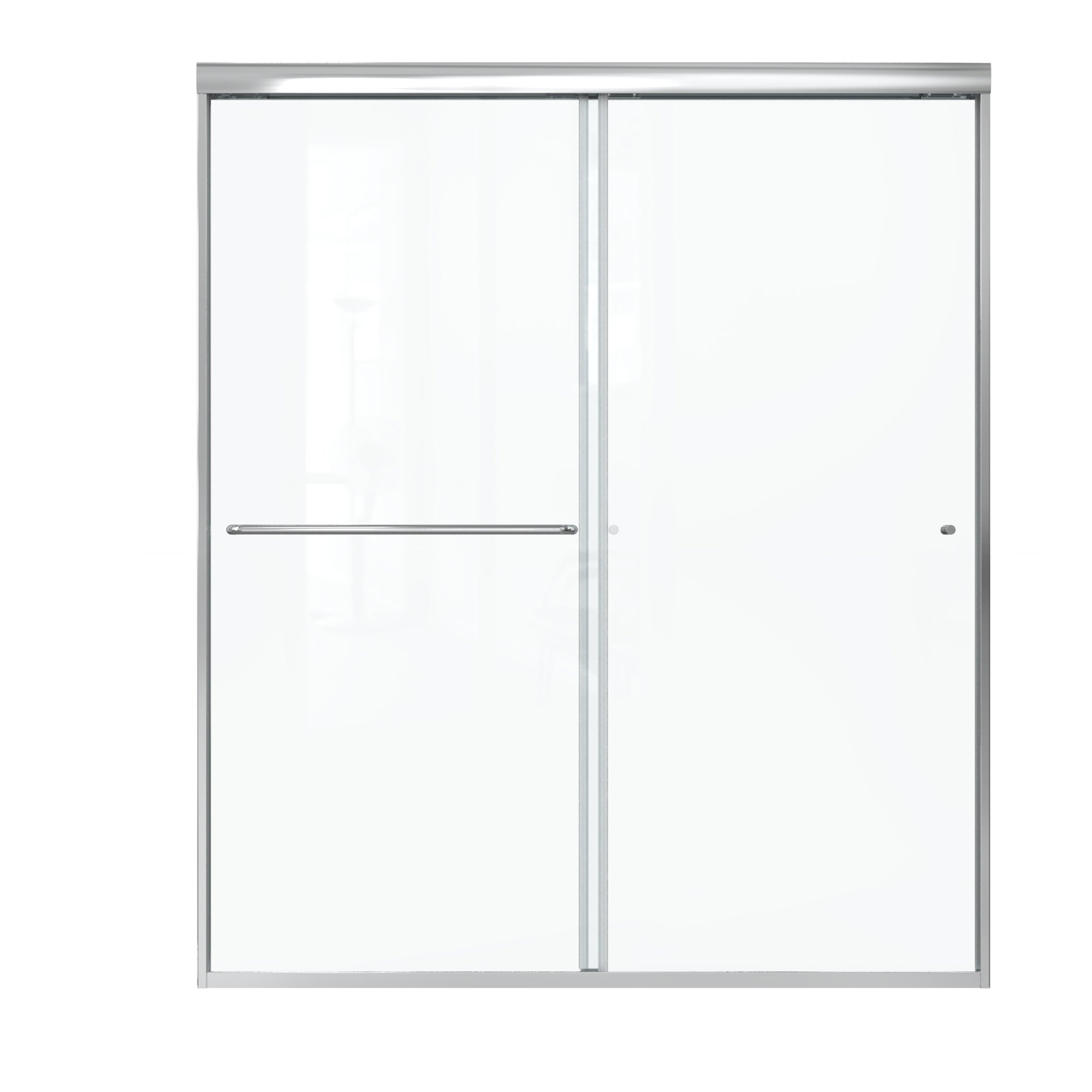 34 in. W X 72 in. H Semi-Frameless Pivot Shower Door in Matte Black with Clear Glass