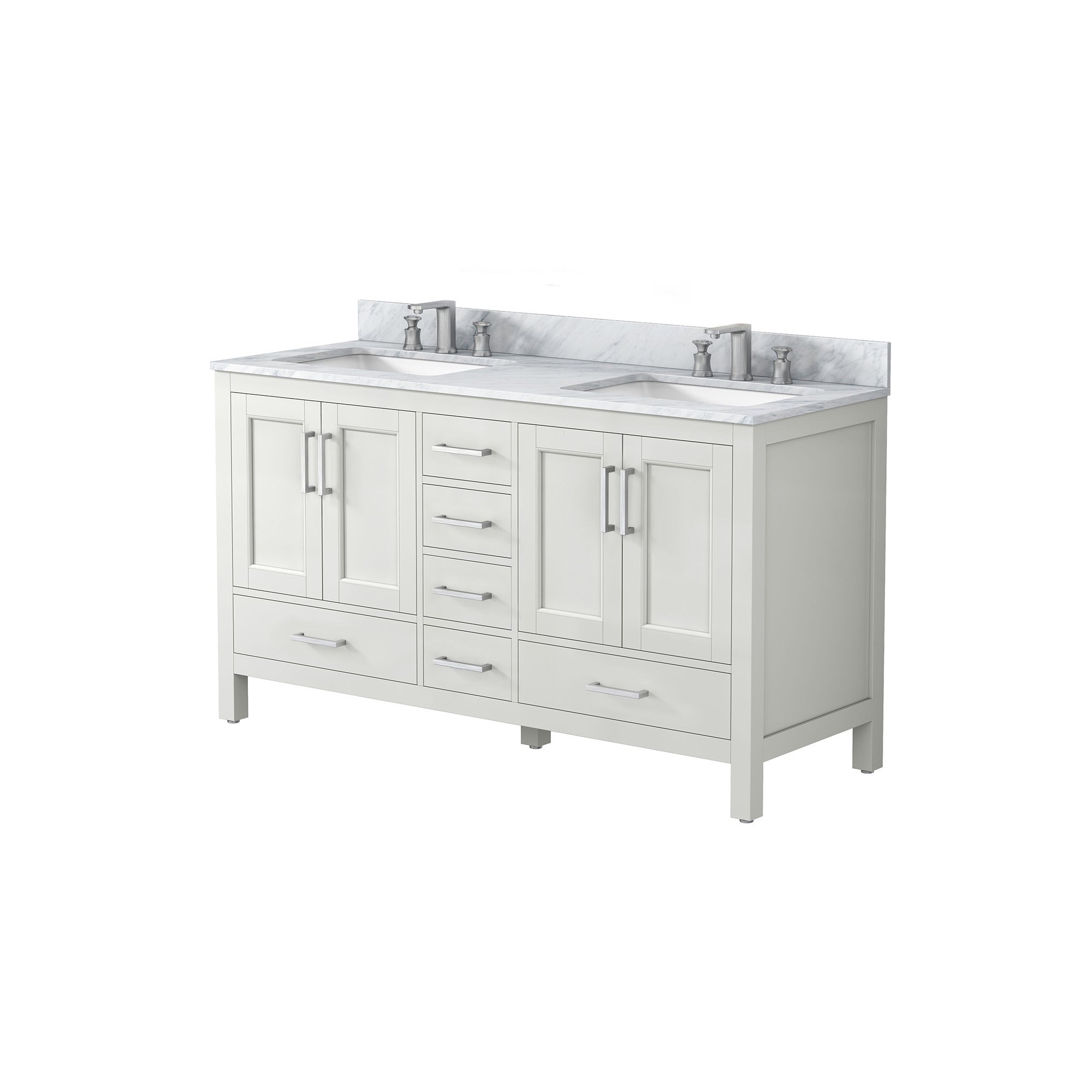 36" Plywood Freestanding Bathroom Vanity Set with Drawer and Doors and Natural Marble Top and Ceramic Sink
