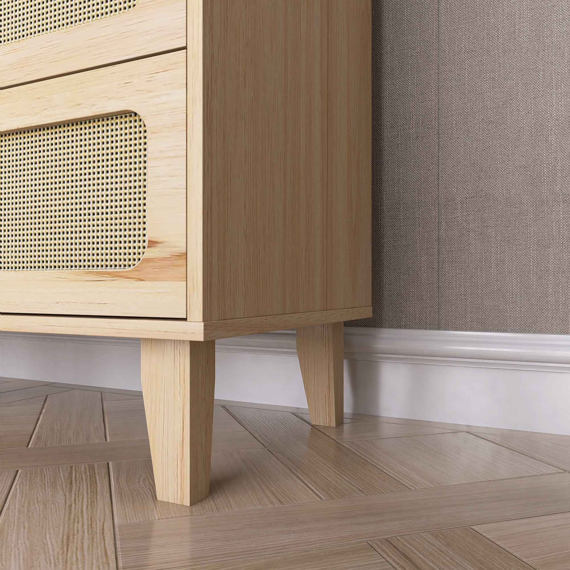 52 Inches 6-Drawer MDF Double Dresser