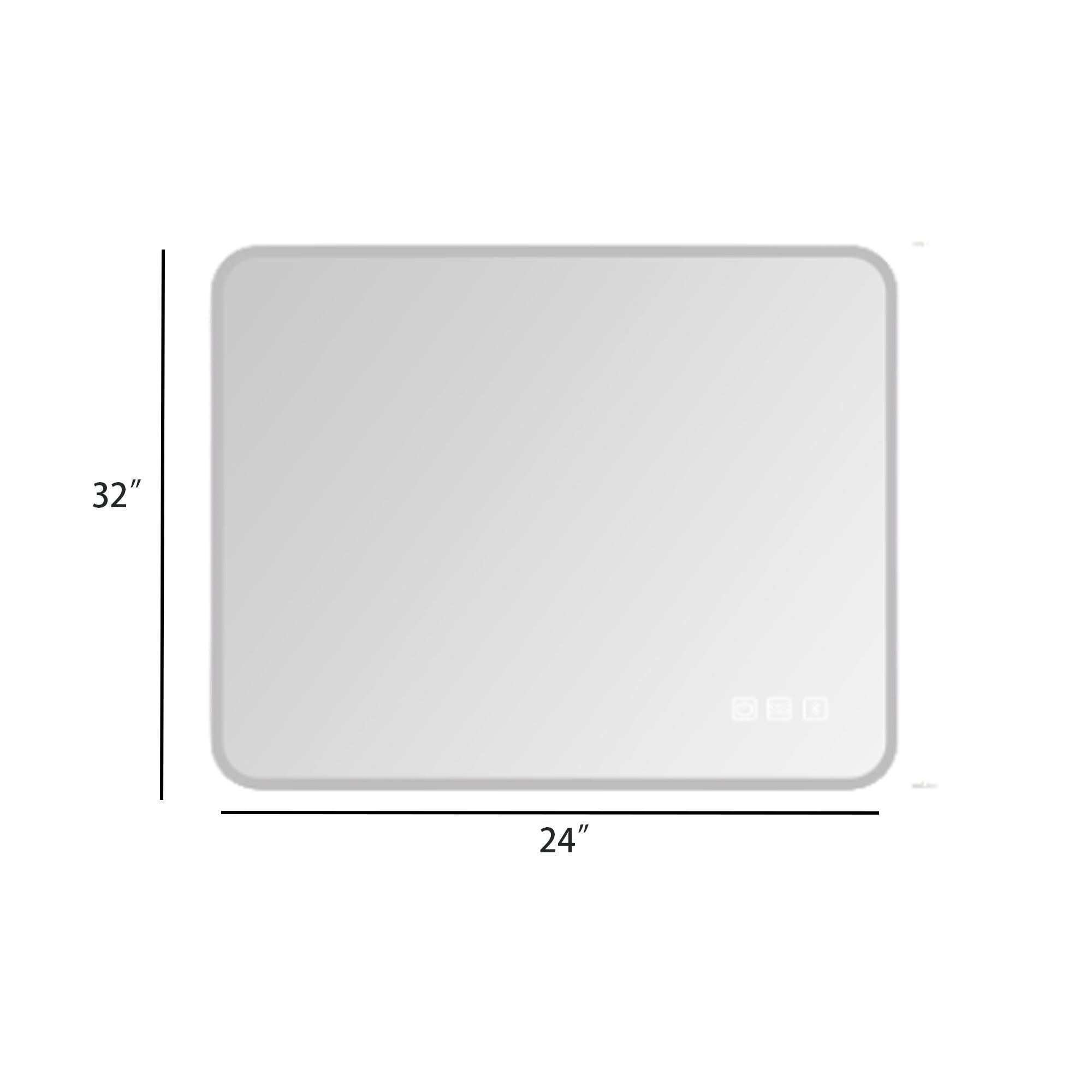Rectangular Aluminum Framed Multi-functional Wall Mounted LED Bathroom Vanity Mirror
