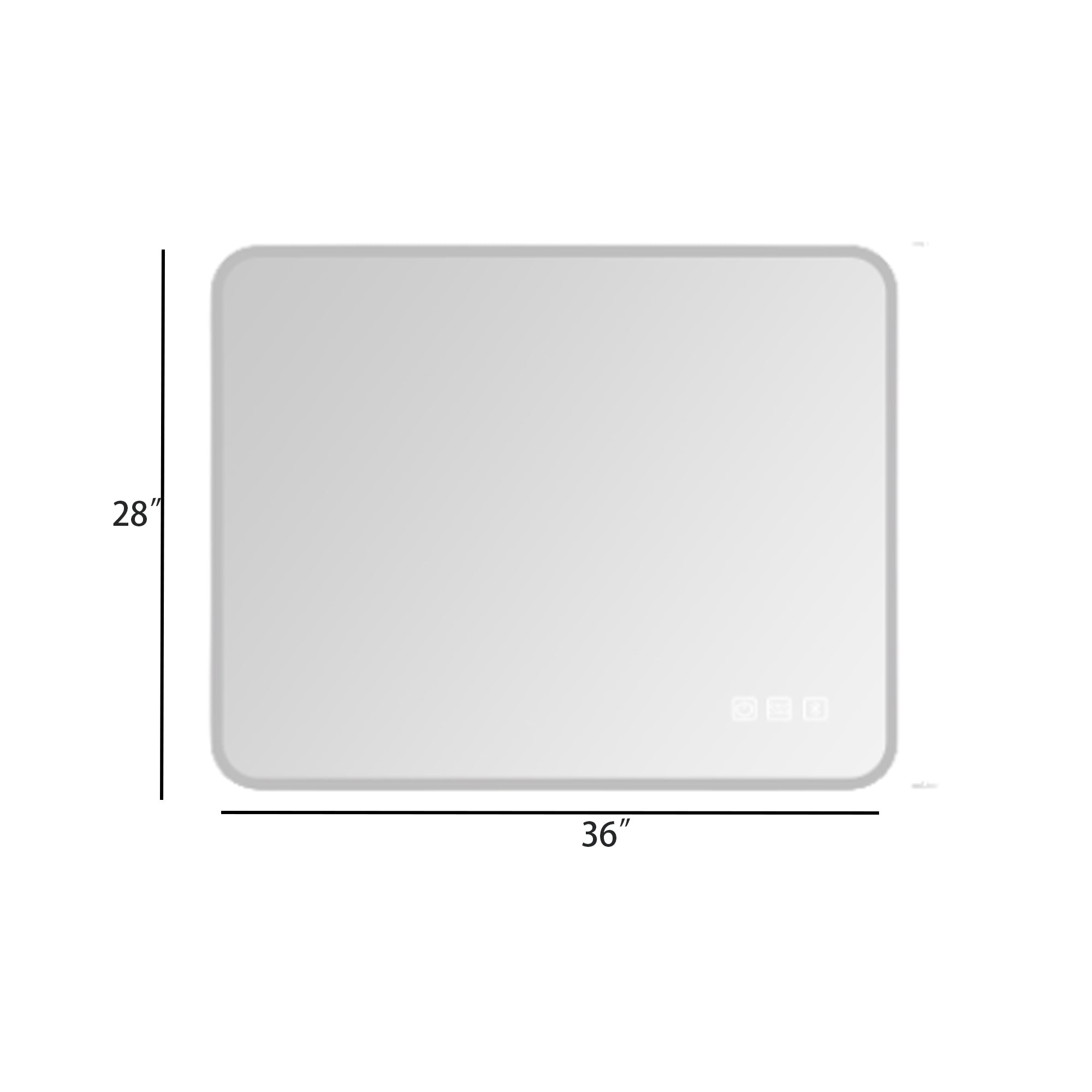 Rectangular Aluminum Framed Multi-functional Wall Mounted LED Bathroom Vanity Mirror
