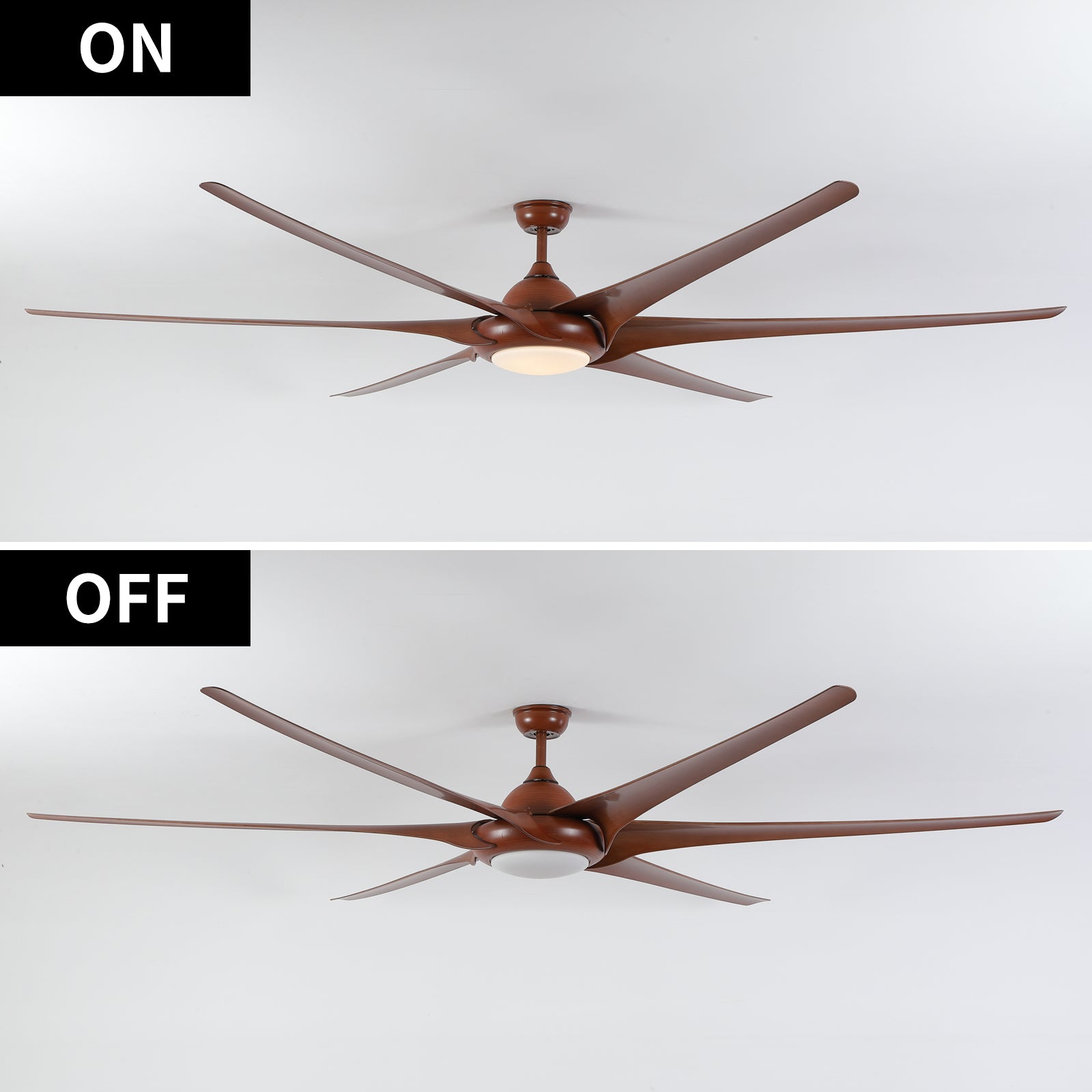 20 in. W x 6 in. H Iron Ceiling Fan in Black with LED Lights
