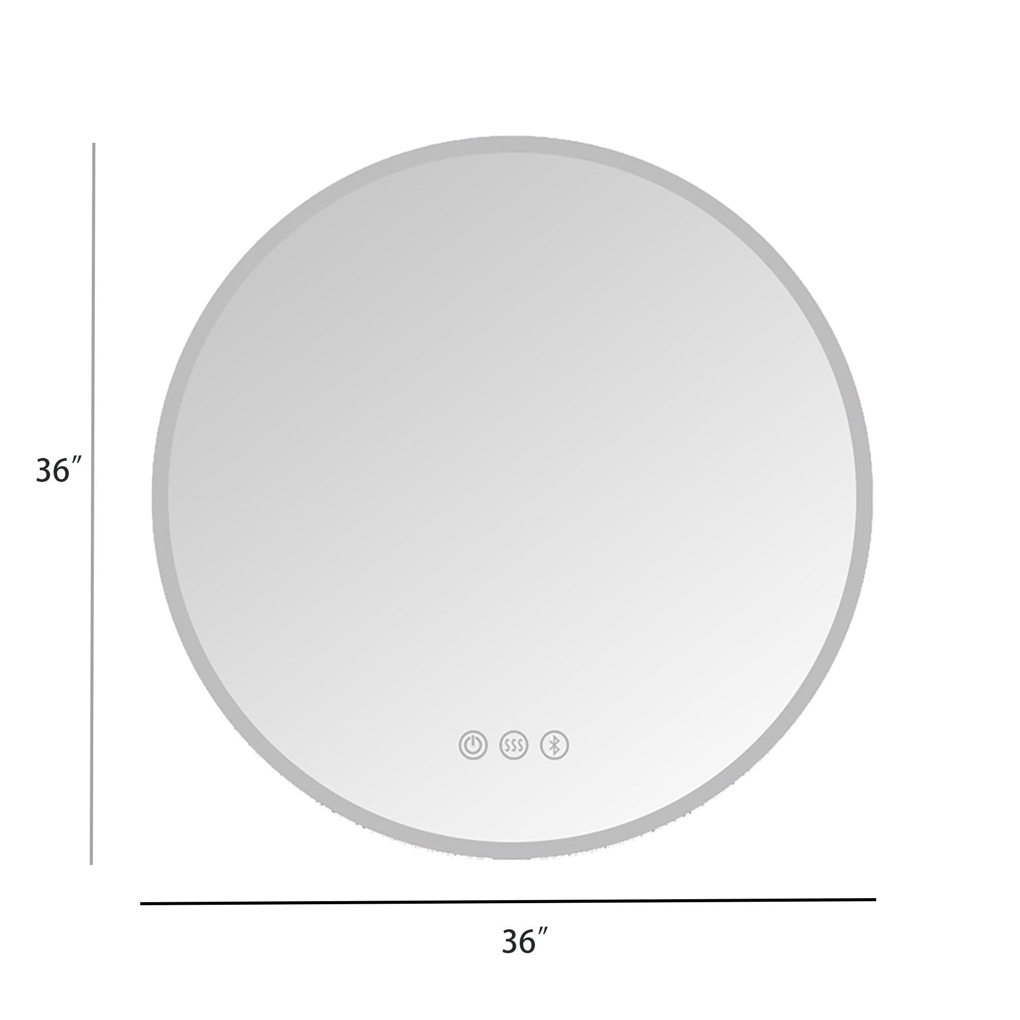 24 in. W x 35 in. H Large Oval Frameless Wall-Mount Anti-Fog LED Light Bathroom Vanity Mirror
