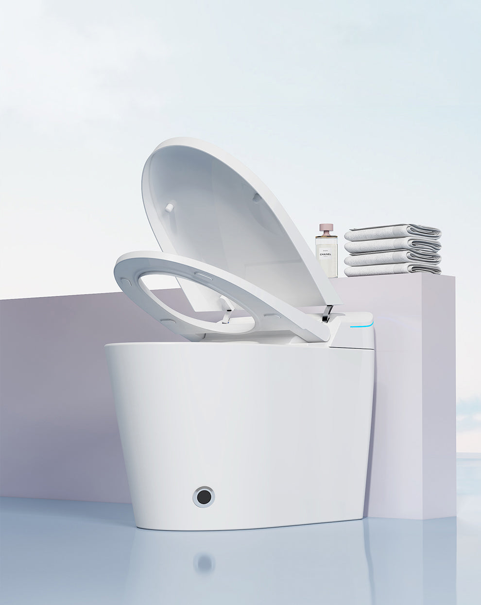 Smart Toilet with Auto Flush and Heated Seat and Remote Control Ceramic Elongated Toilet