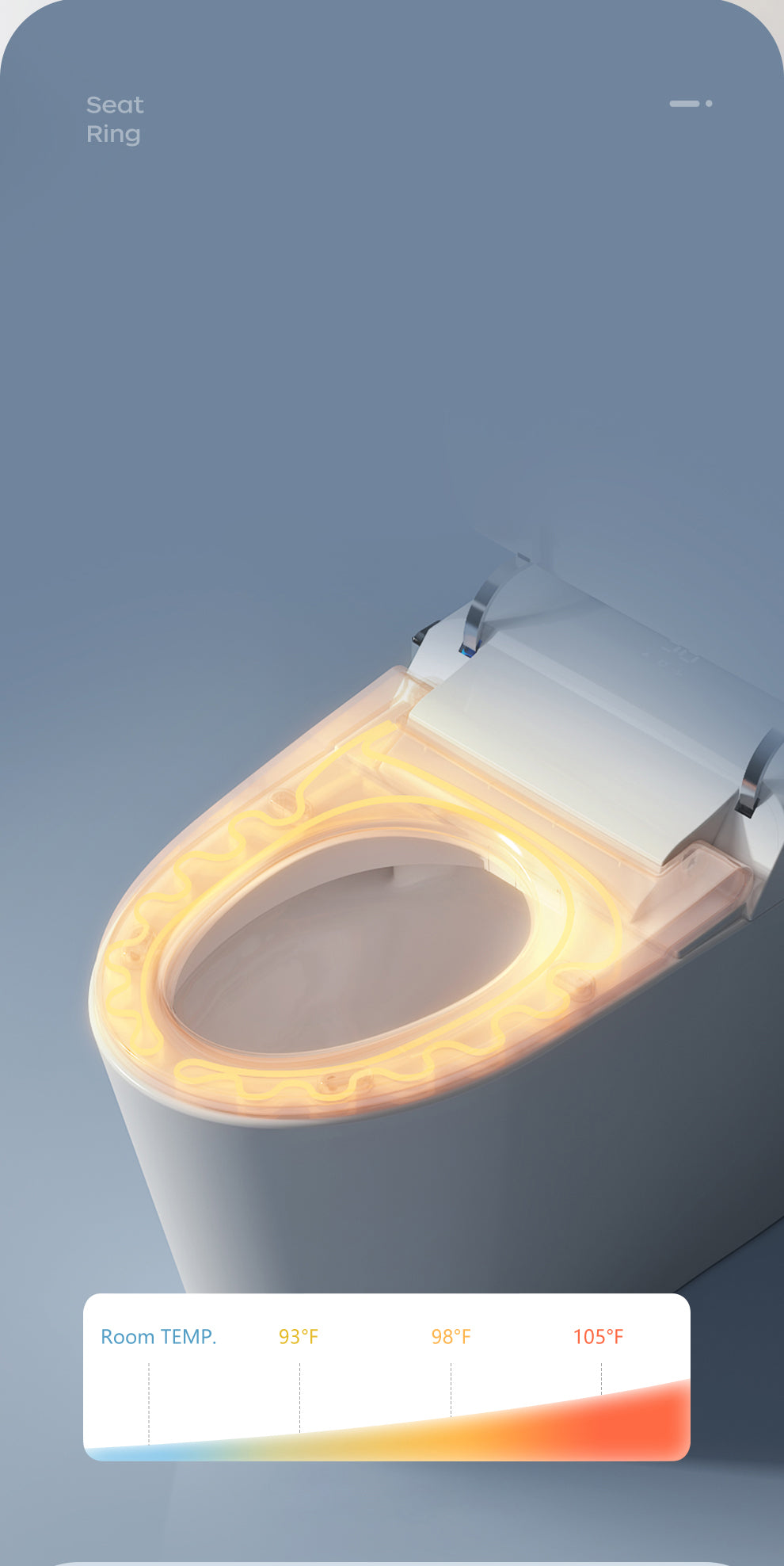 Smart Toilet with Auto Flush and Heated Seat and Remote Control Ceramic Elongated Toilet