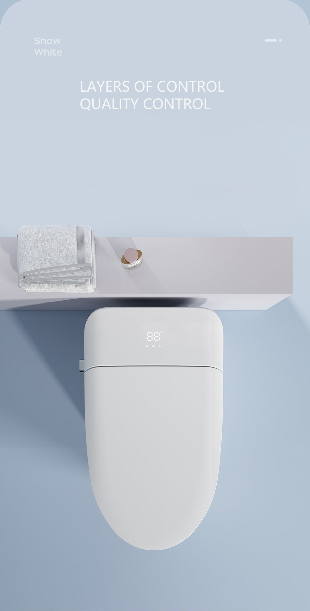Smart Toilet with Auto Flush and Heated Seat and Remote Control Ceramic Elongated Toilet