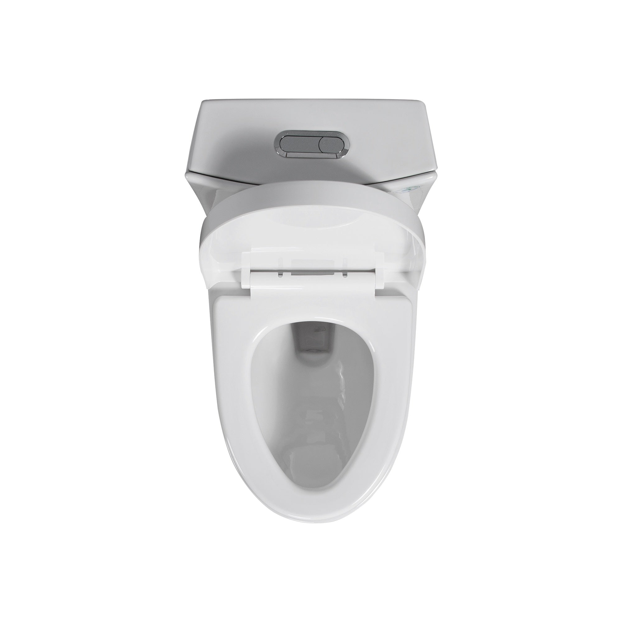 15 5/8 Inch One-piece 1.1/1.6 GPF Dual Flush Elongated Toilet with Soft-Close Seat