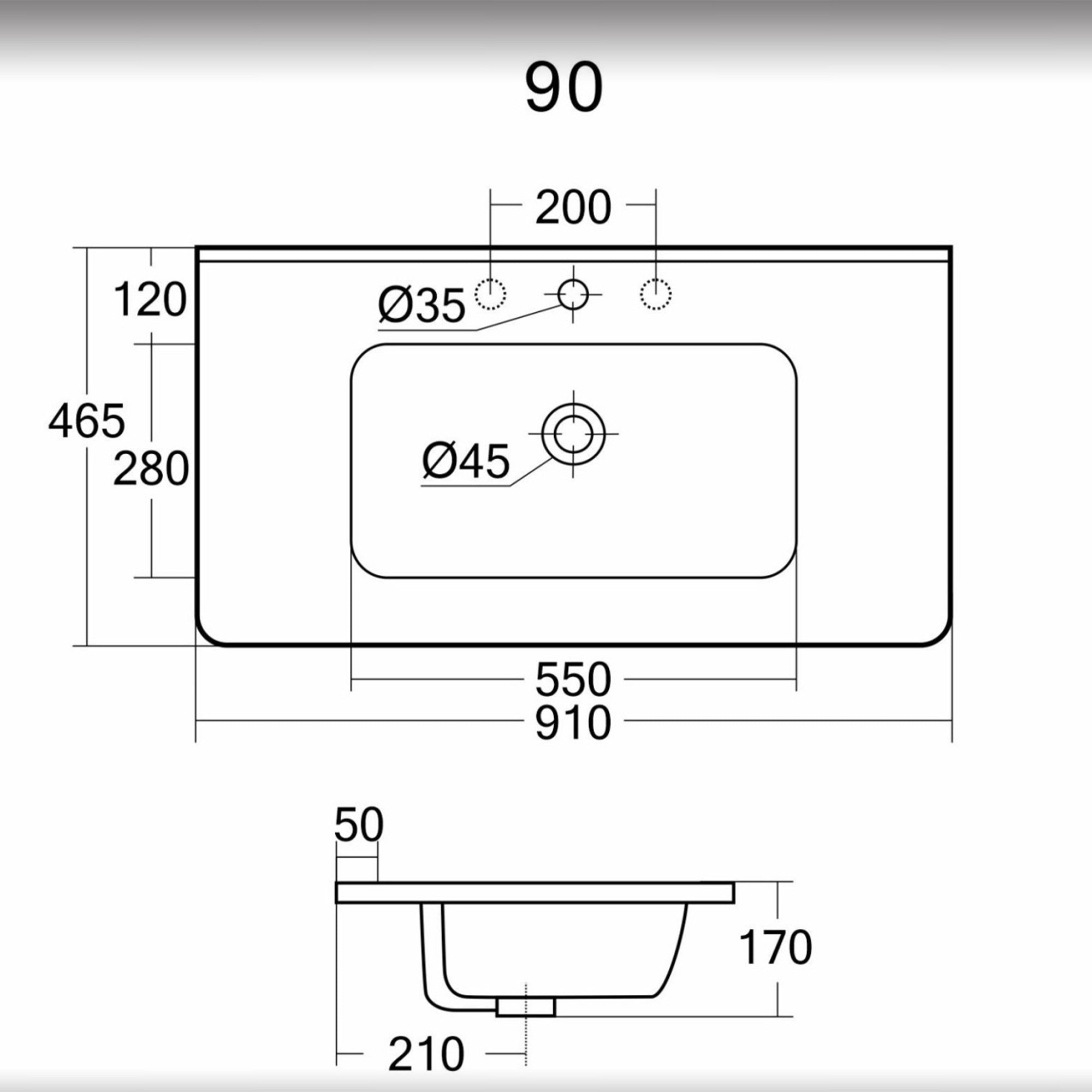 36 inch Wall-Mounted Bathroom Vanity Set in Walnut with Integrated Ceramic Sink
