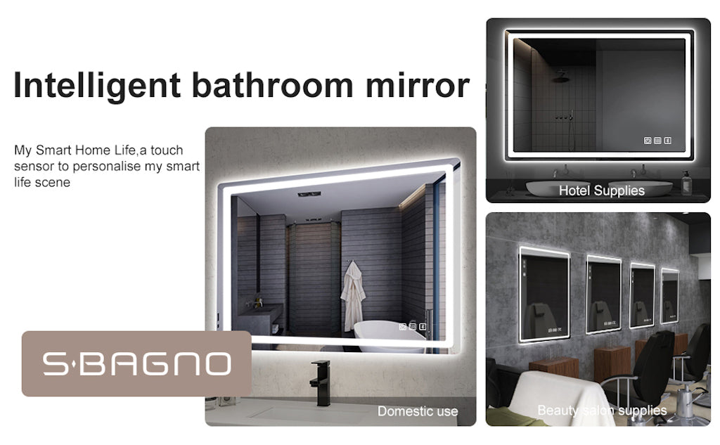 Round Frameless Anti-Fog Multi-functional Wall-Mount LED Bathroom Vanity Mirror