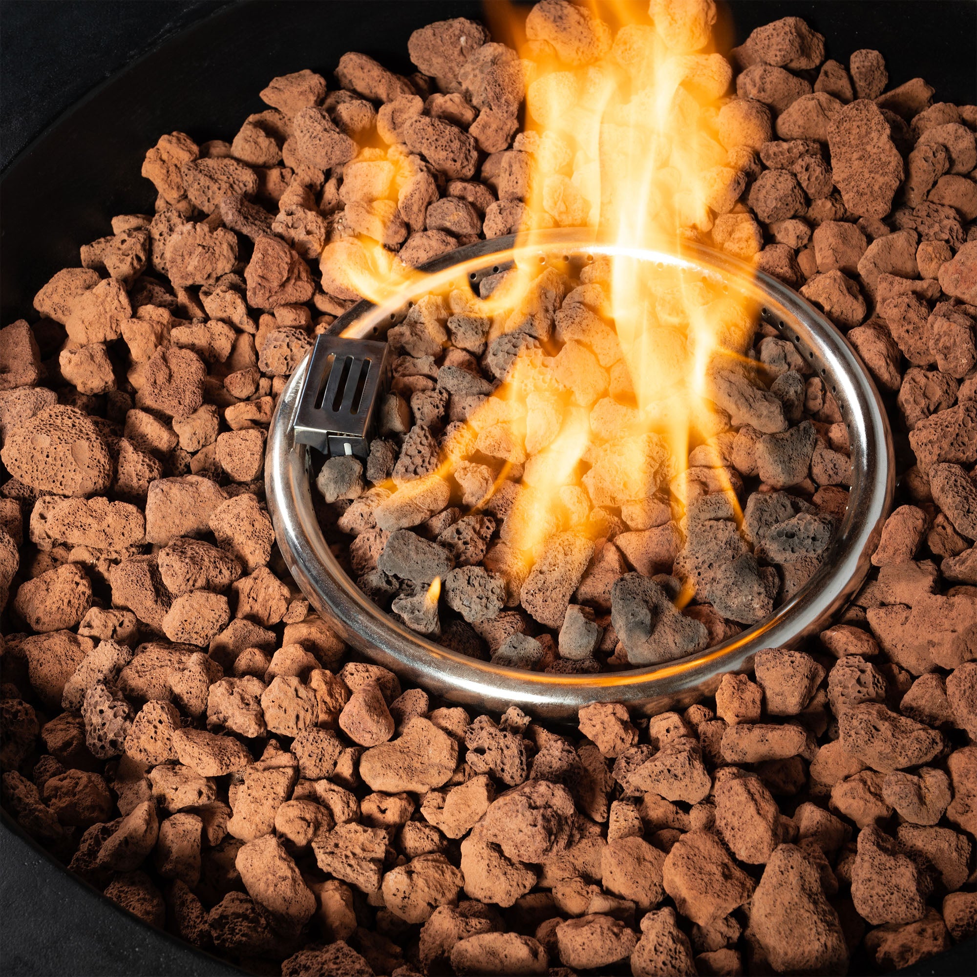 41.7 in Concrete Fire Pit Table Propane/ Liquefied Petroleum Gas in Brown