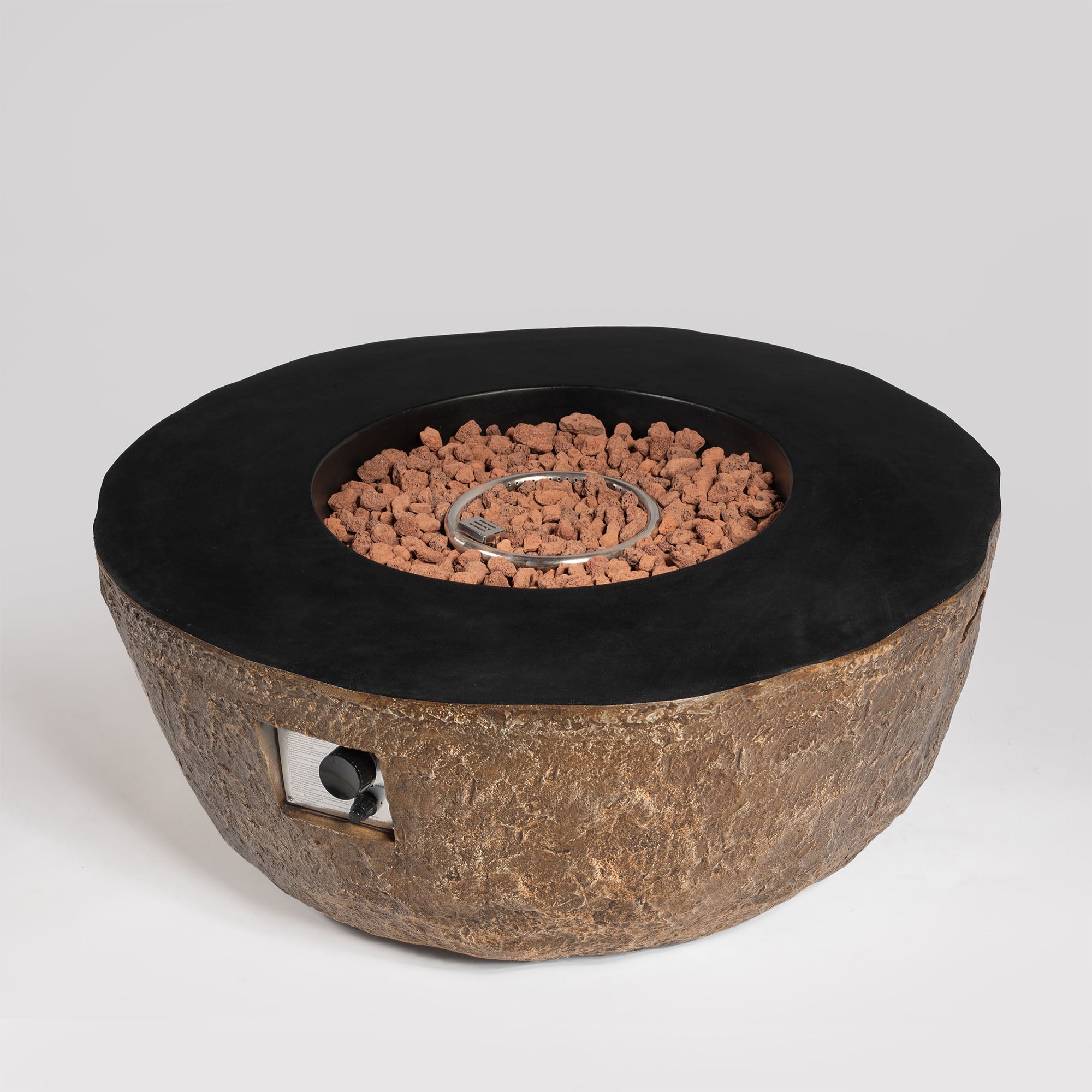 41.7 in Concrete Fire Pit Table Propane/ Liquefied Petroleum Gas in Brown