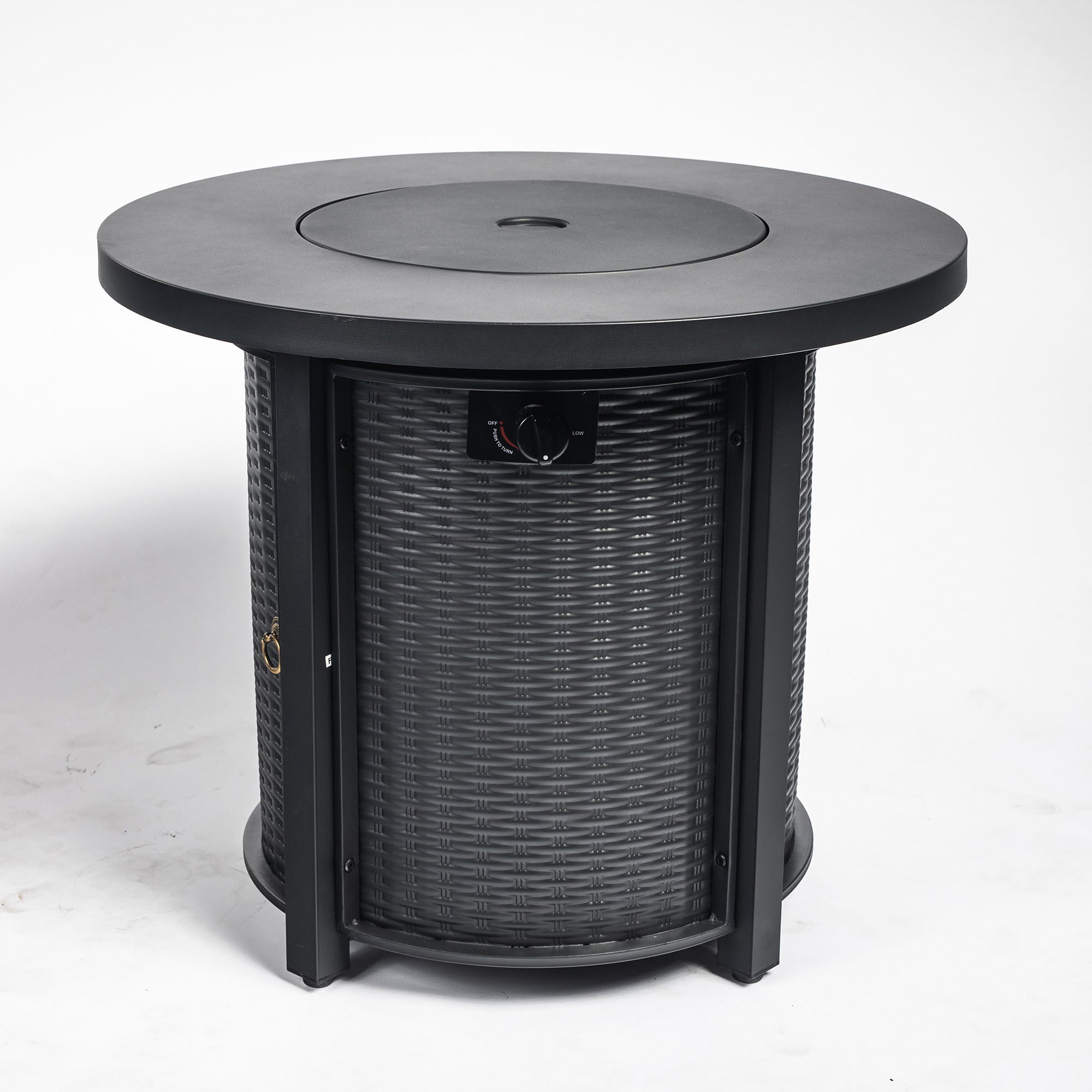 30 in Fire Pit Table Propane/ Liquefied Petroleum Gas in Black